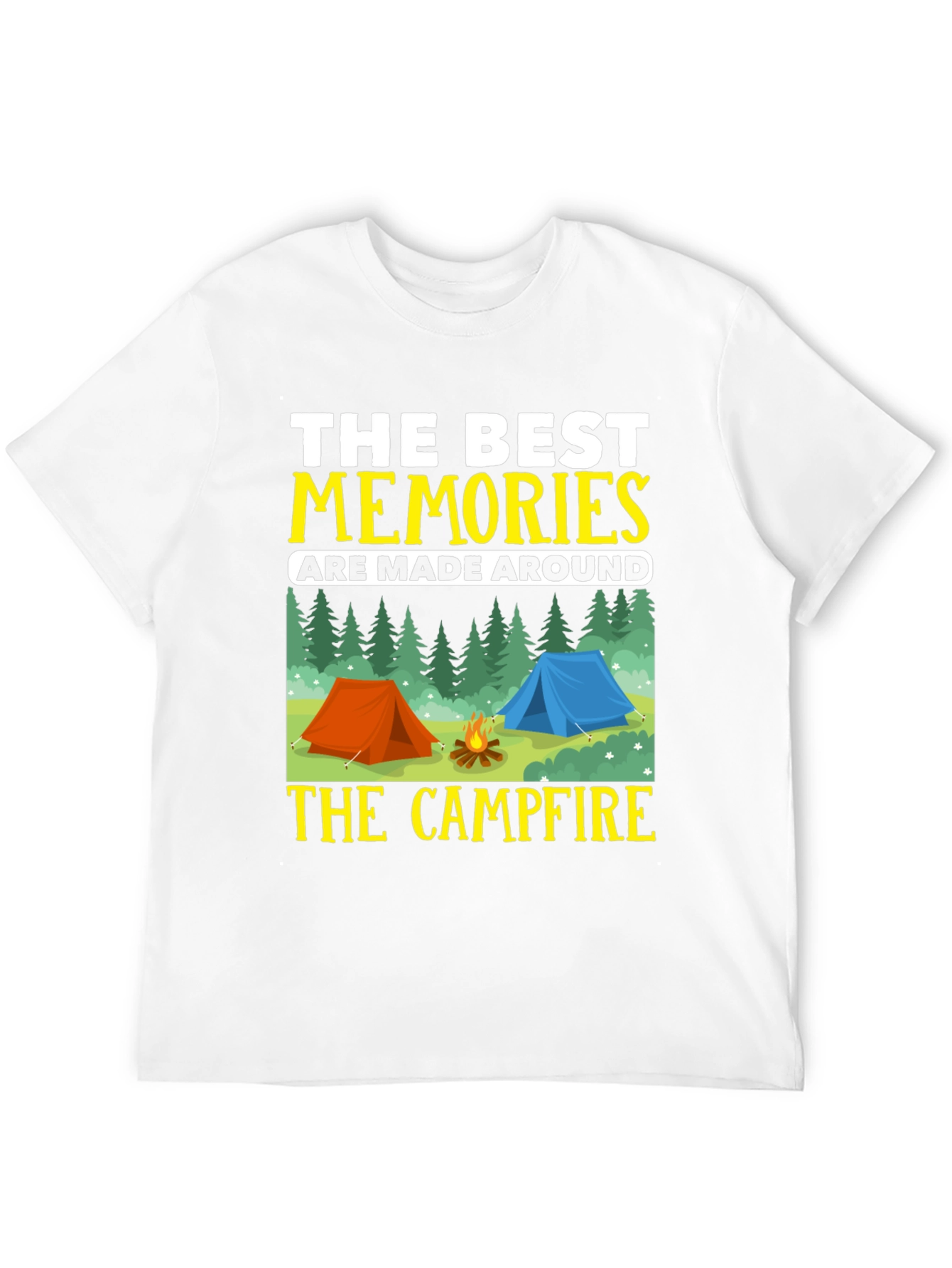 Black Camping Memories T-Shirt - Campfire Design view 12