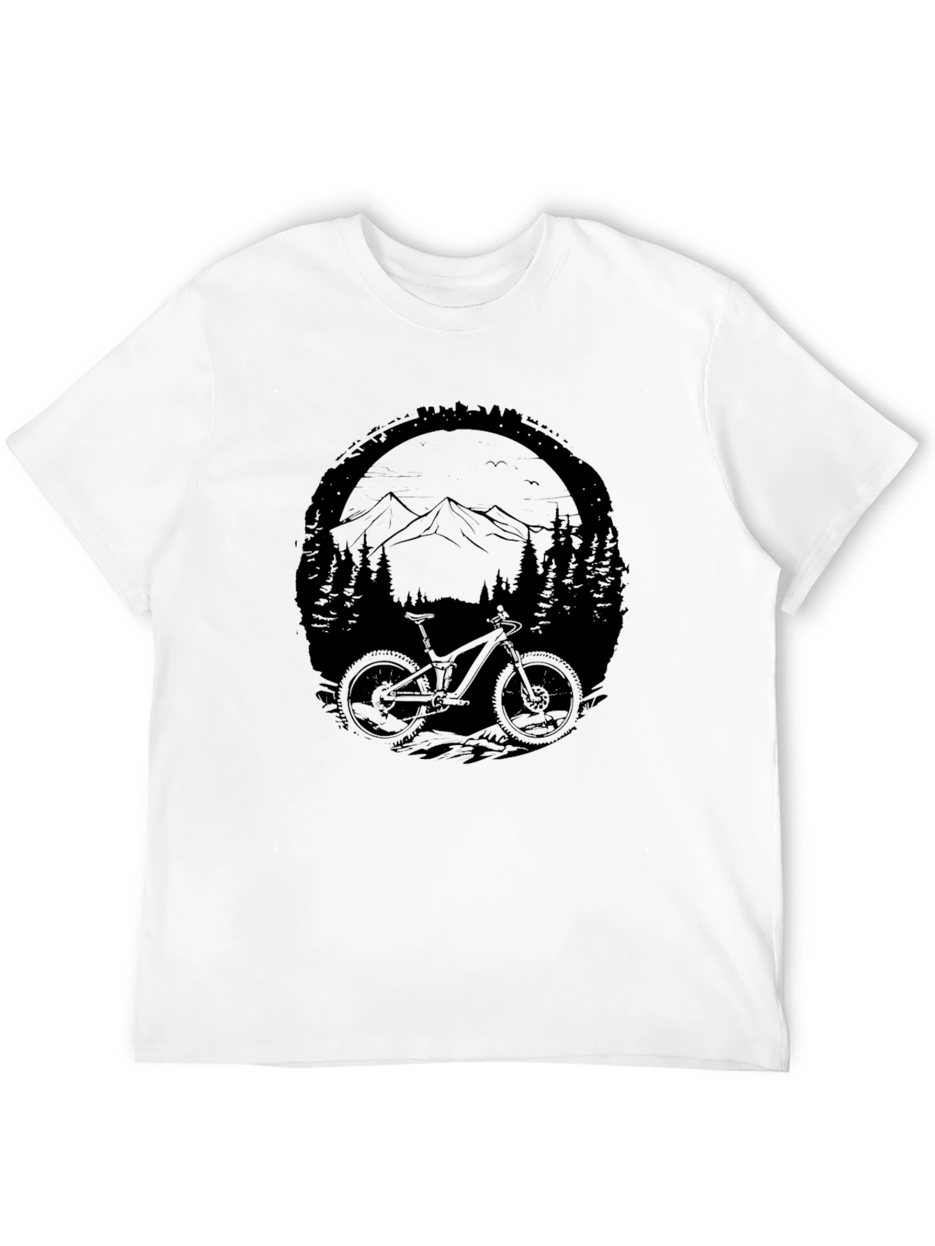 Black Mountain Bike Adventure Graphic Tee - Black view 12