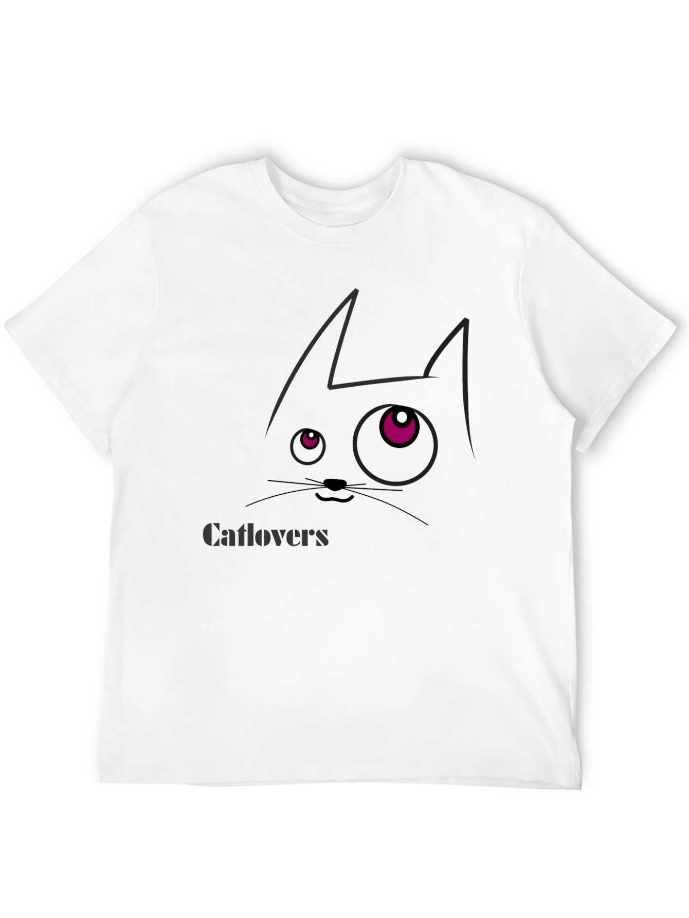 Black Catlovers Graphic Print Black T-Shirt view 12