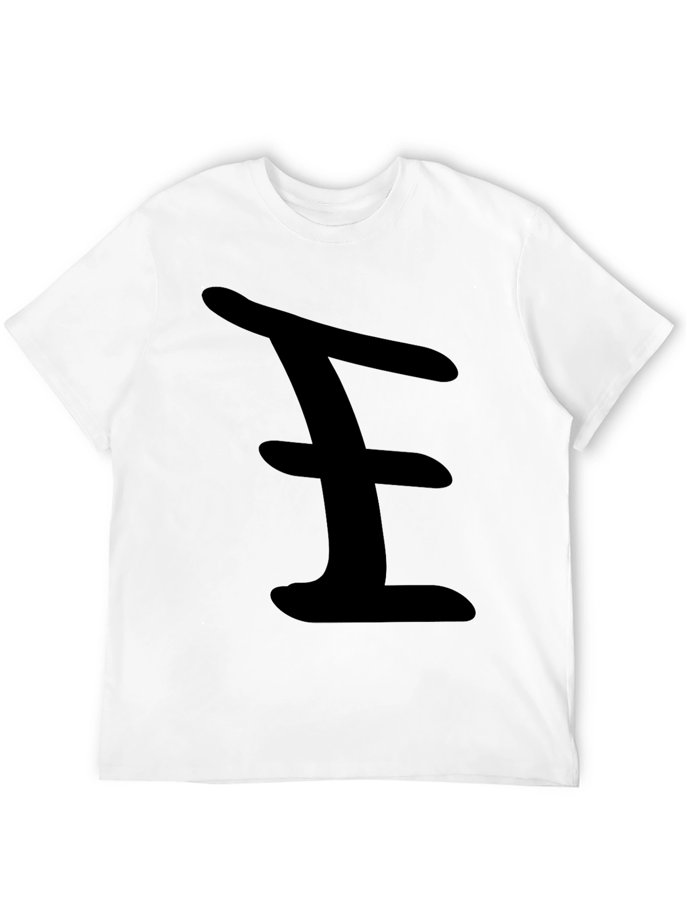 Black Bold Black Tee with Abstract Design view 12