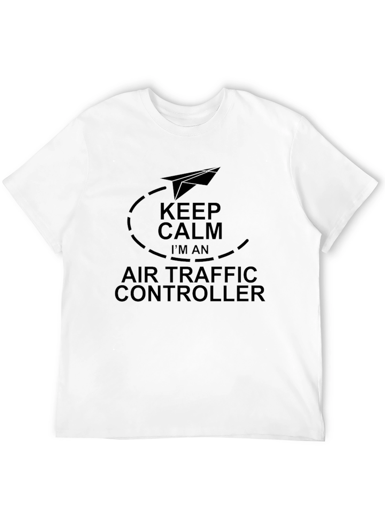 Black Keep Calm Air Traffic Controller T-Shirt view 12