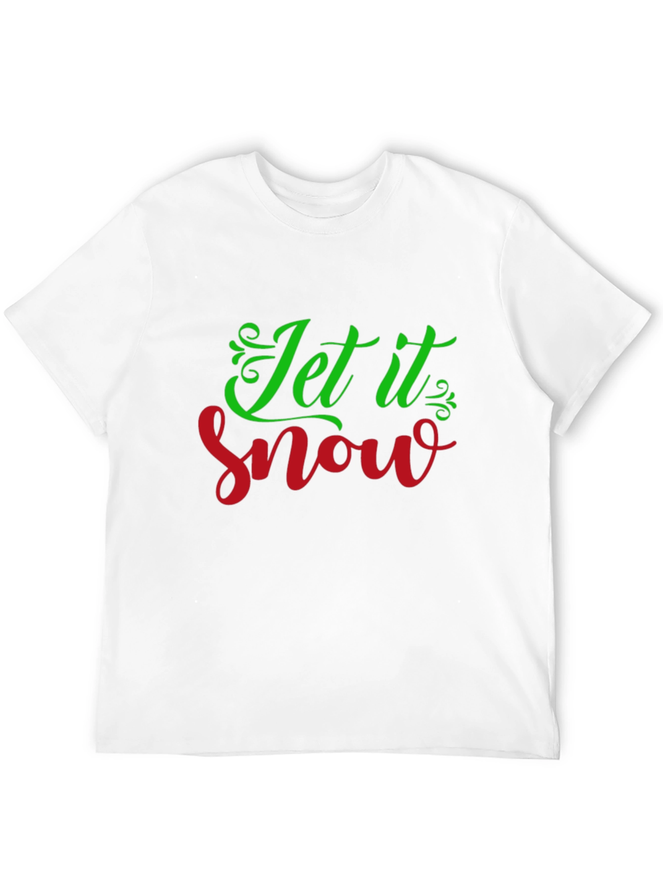 Black Let it Snow Graphic Tee - Christmas Holiday Shirt view 12