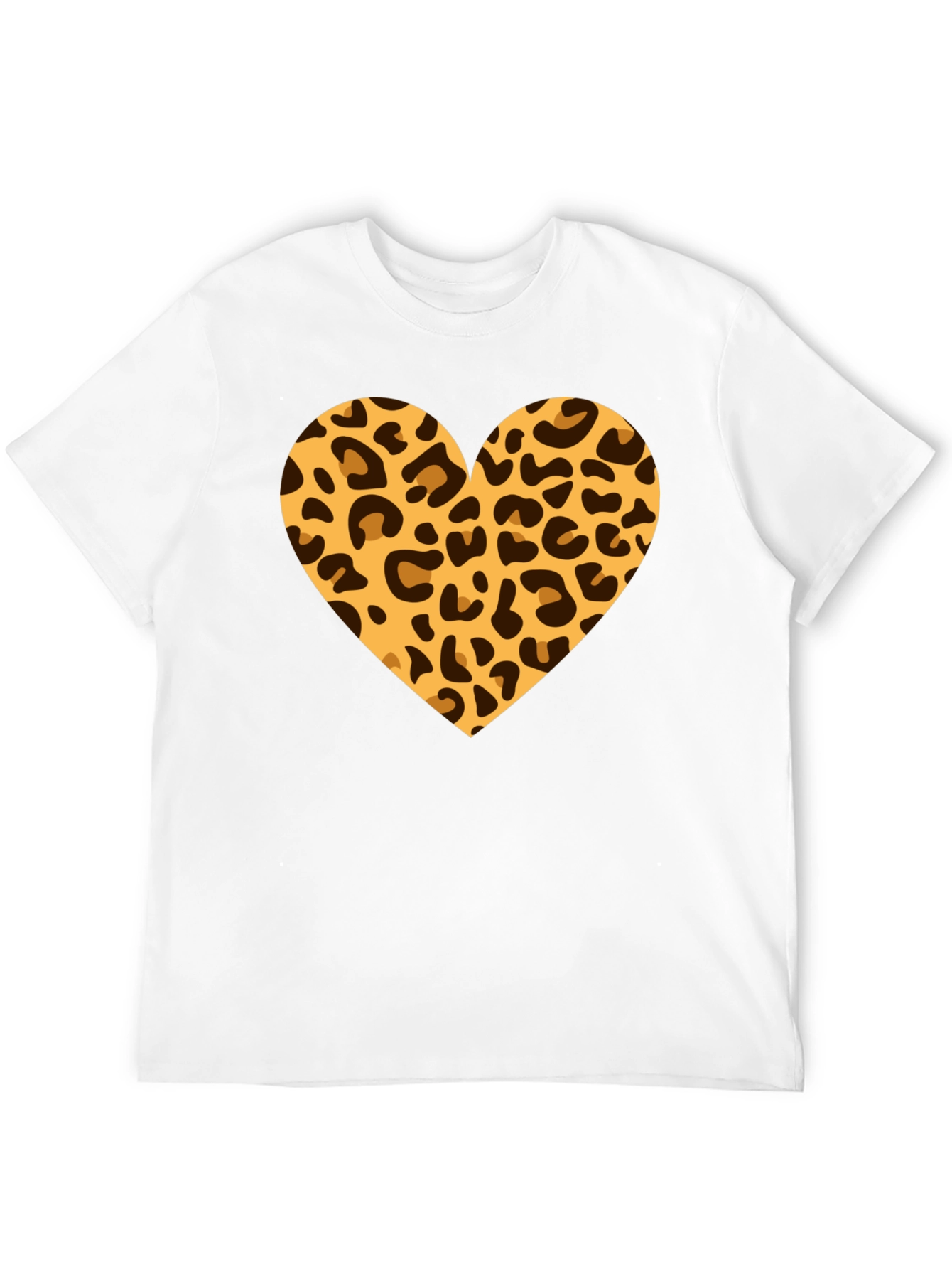 Black Leopard Heart Black T-Shirt view 12