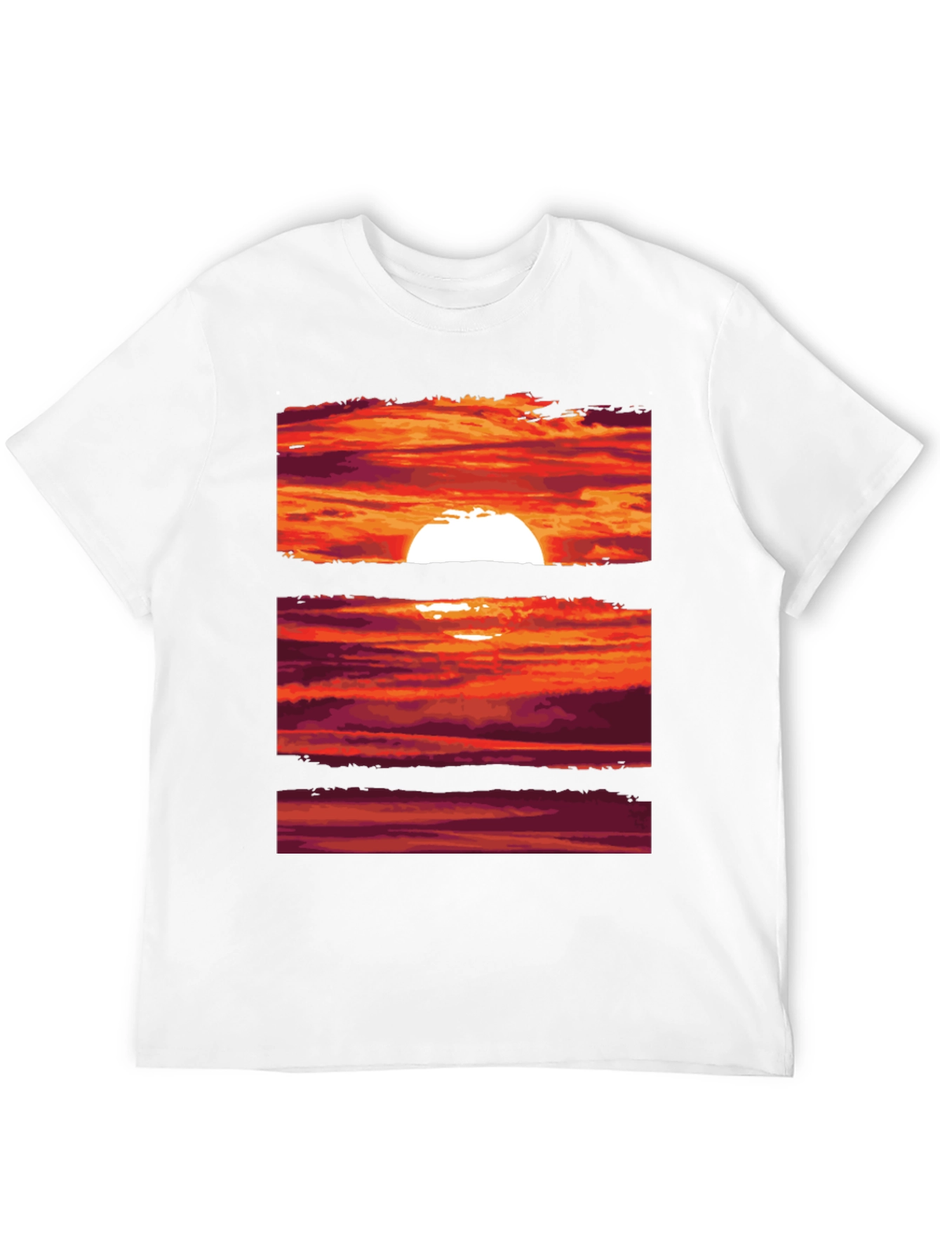 Black Sunset Graphic Tee | Black Crew Neck T-Shirt view 12