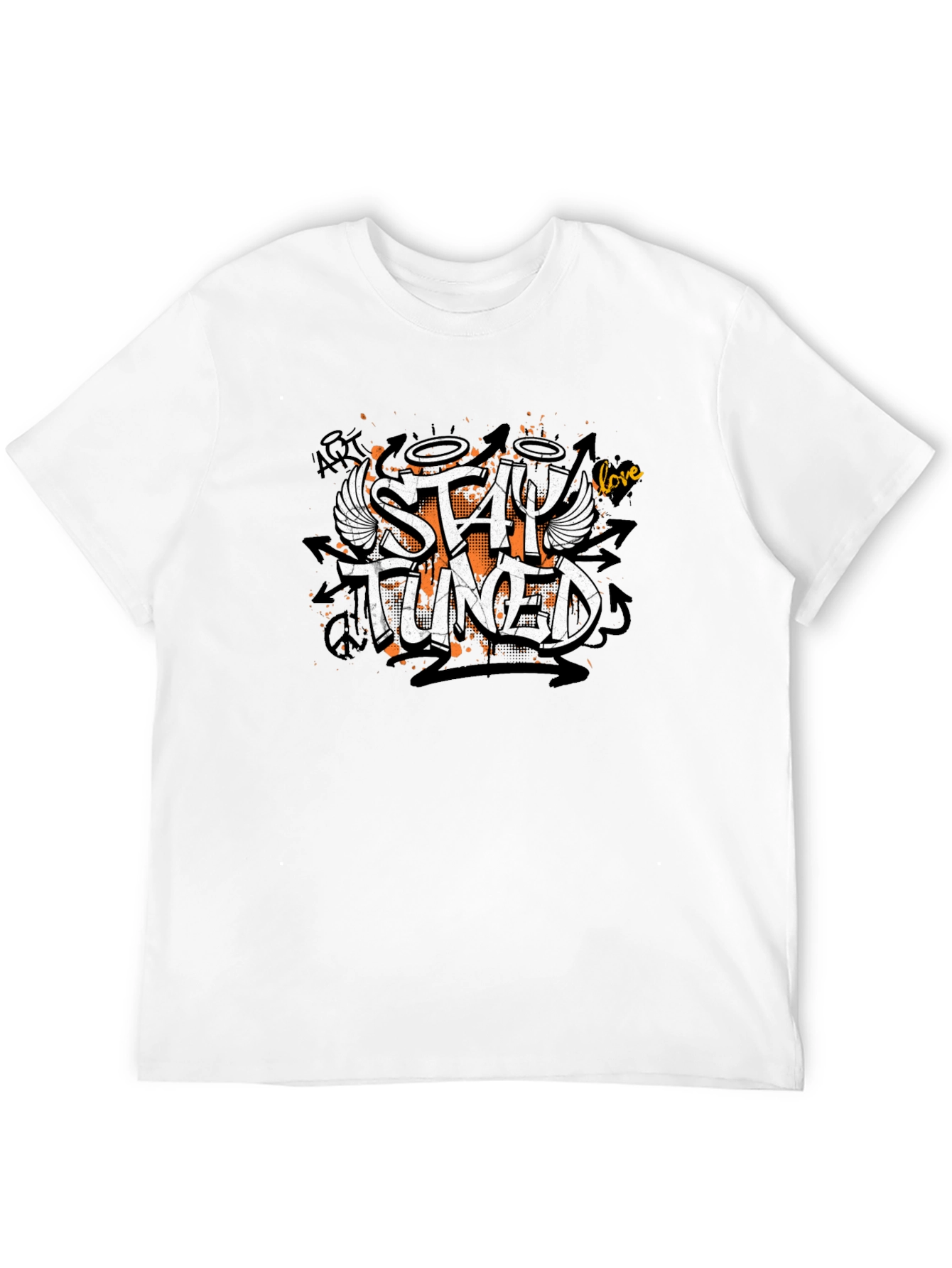 Black Stay Tuned Graphic Print Black T-Shirt view 12