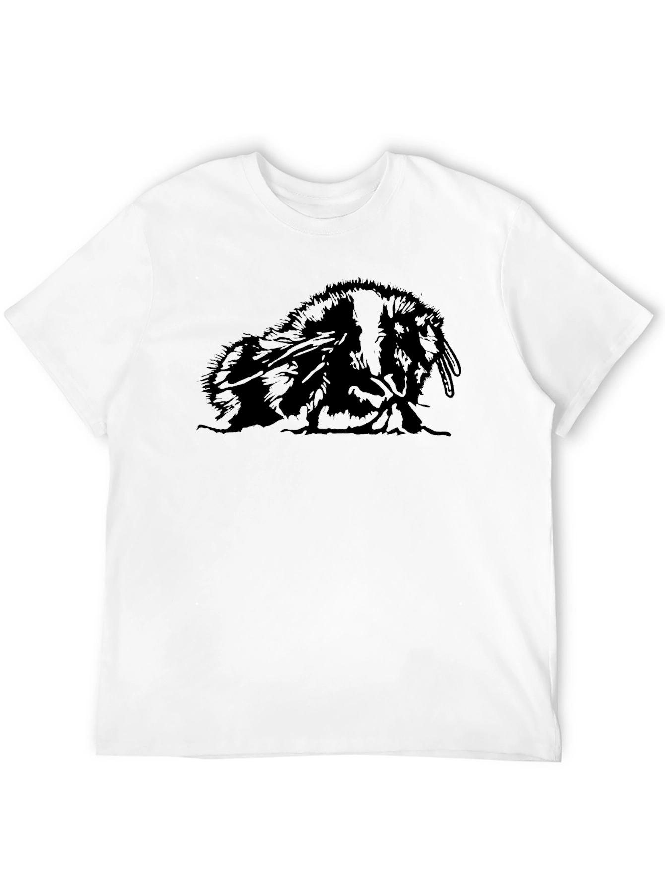Black Black Graphic Tee - Unique Animal Design view 12
