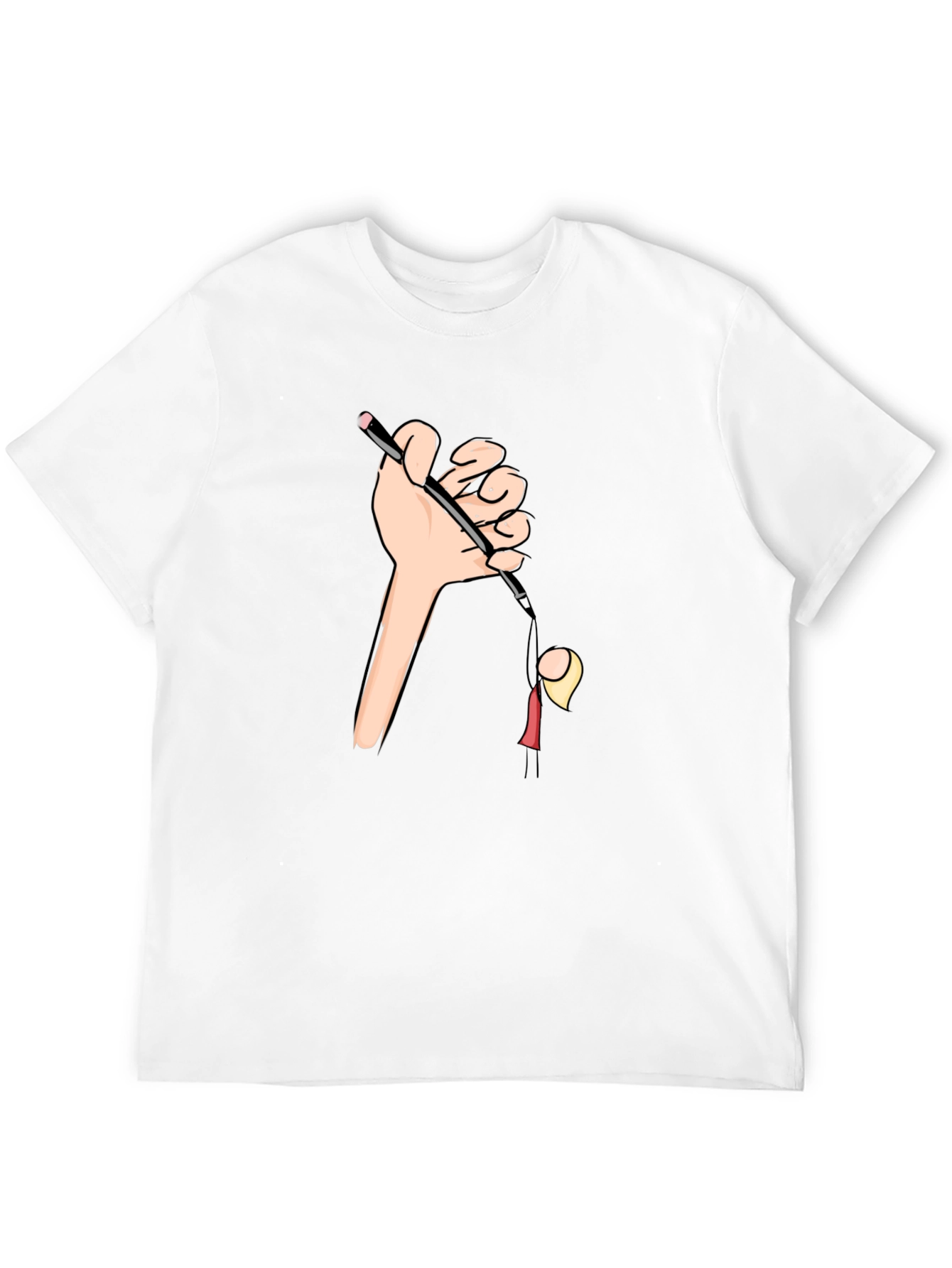 Drawn to You Graphic Tee - Hand Holding Cartoon - 12