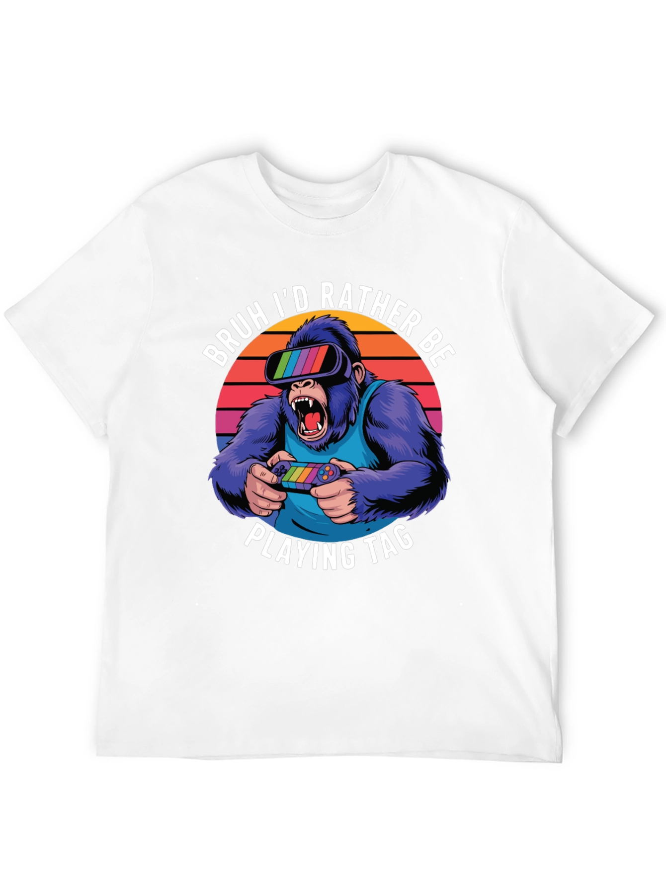 Black Gamer Gorilla T-Shirt view 12