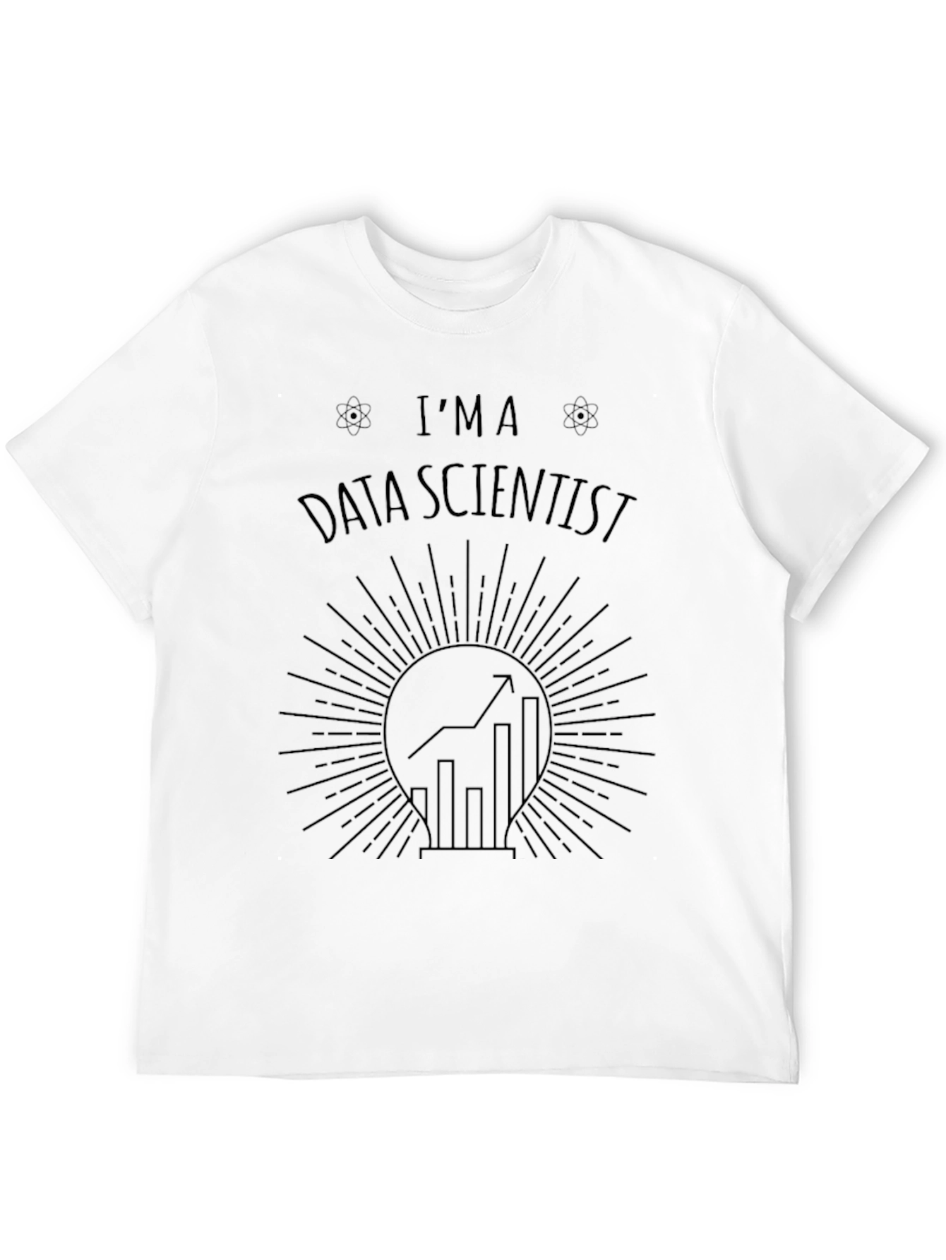 Black Data Scientist Graphic Tee - Black Crew Neck view 12