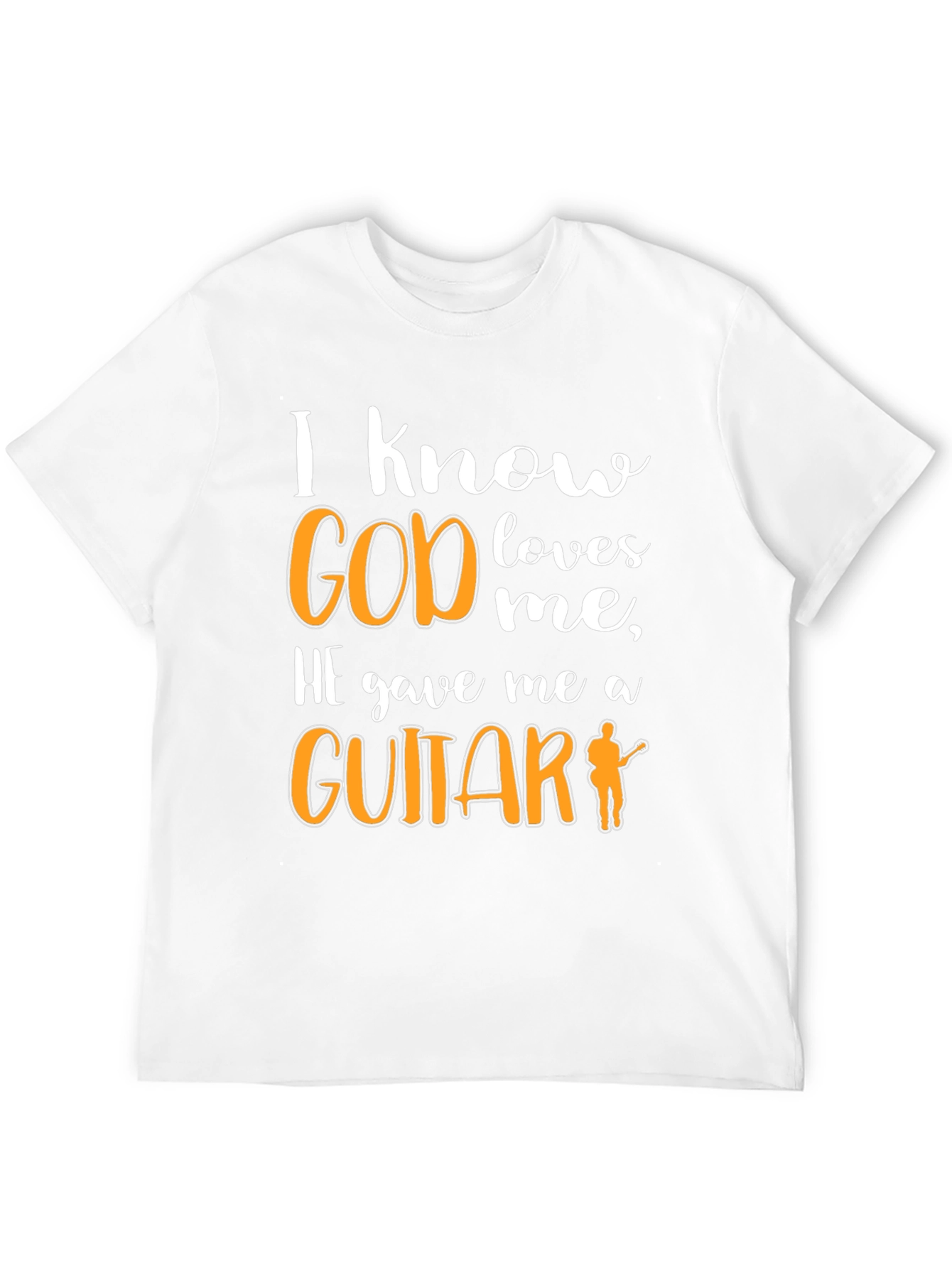 Black I Know God Loves Me Guitar T-Shirt view 12