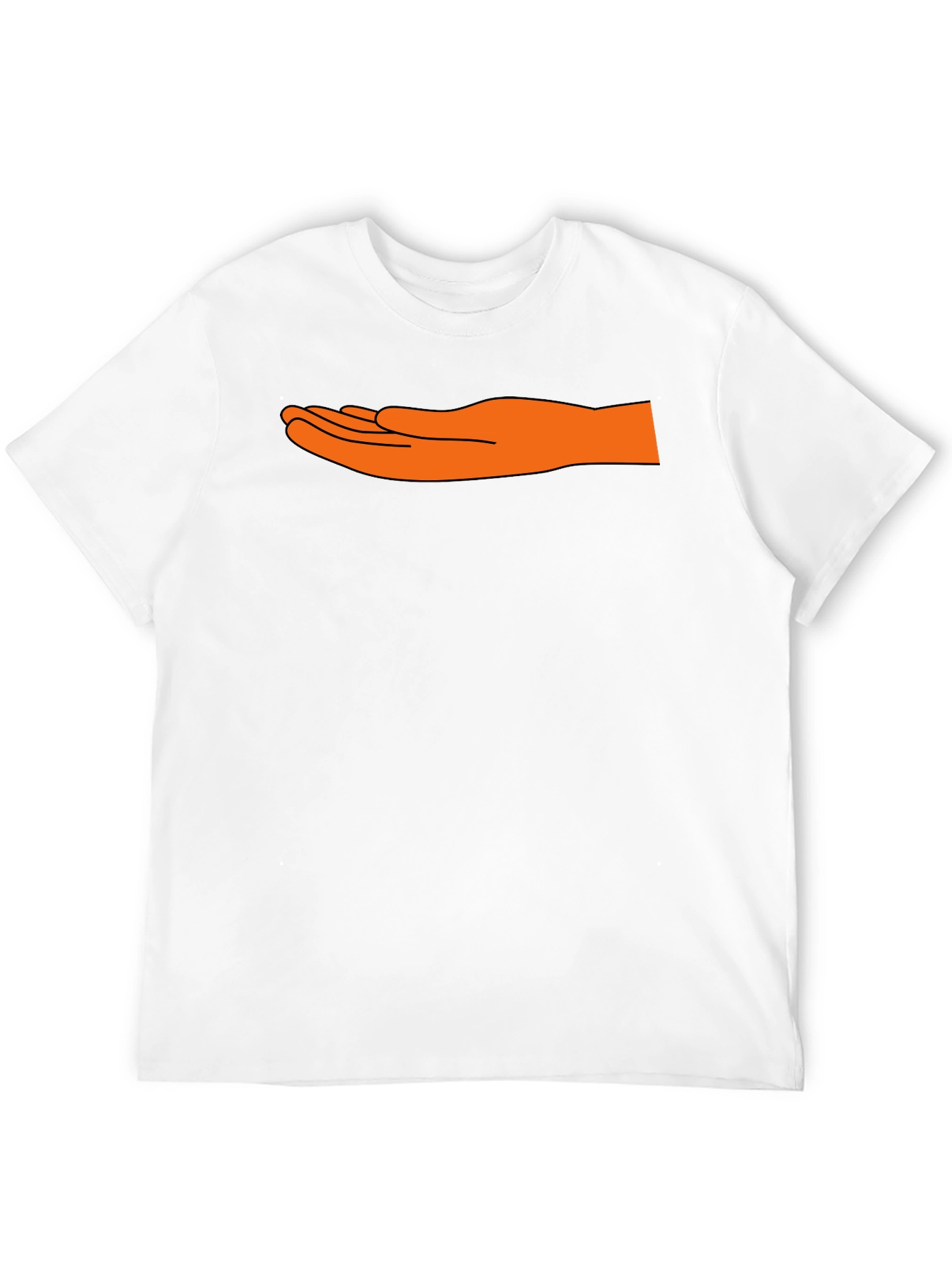 Black Hand Motif Black T-Shirt - Unique Graphic Tee view 12