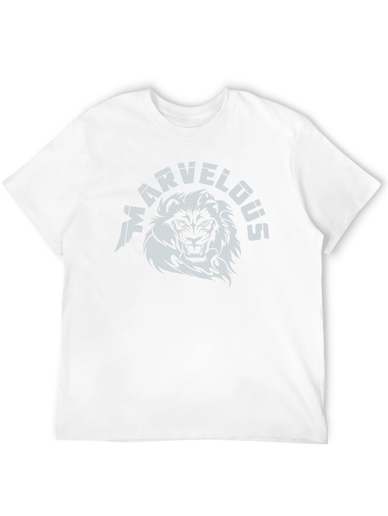 Black Marvelous Lion Graphic T-Shirt - Black view 12