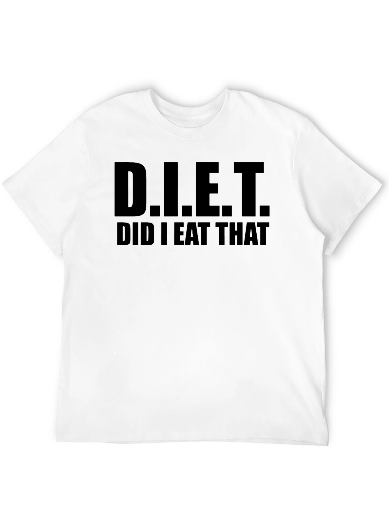 Black Funny Diet T-Shirt - "Did I Eat That?" view 12