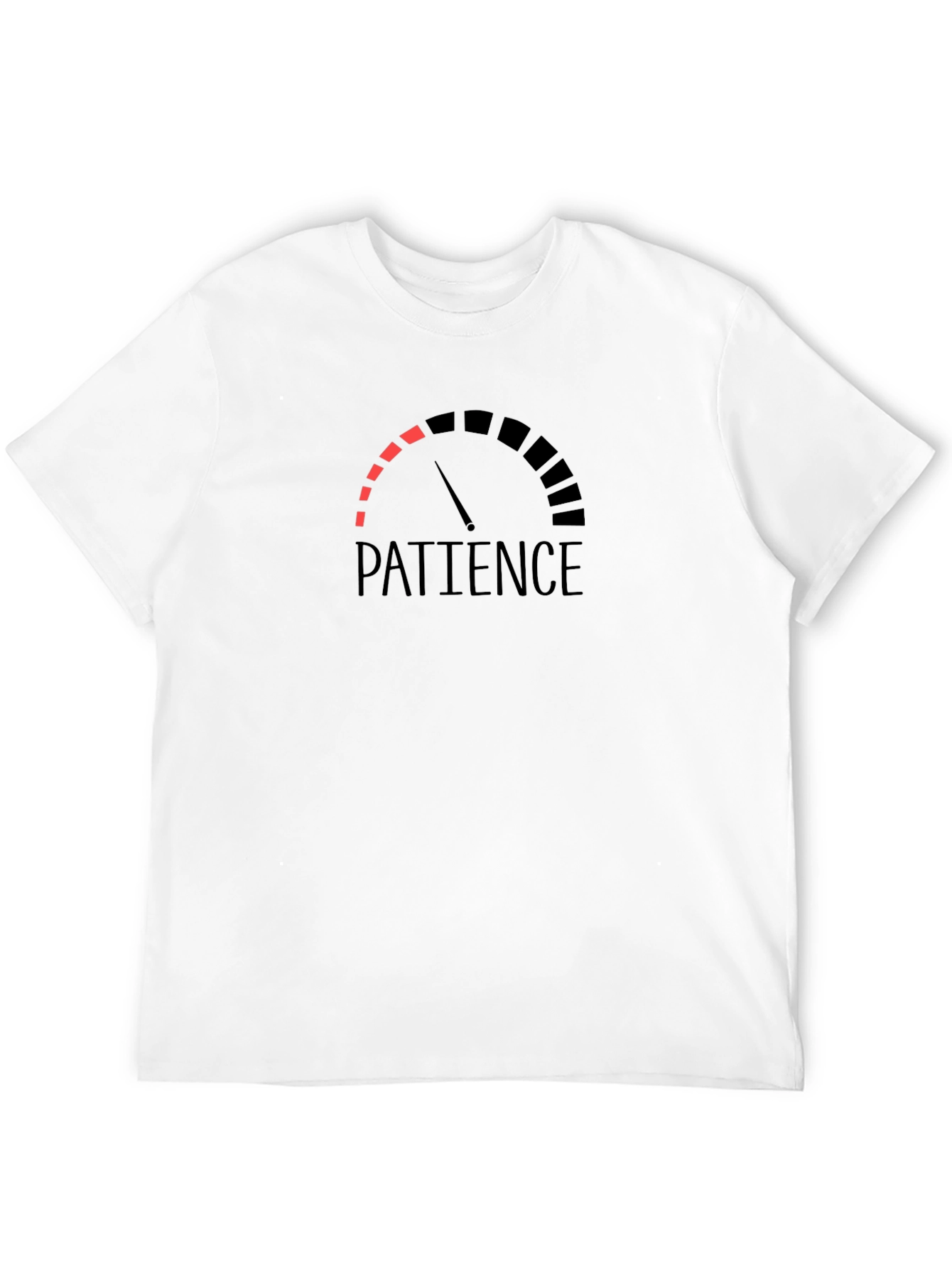 Black Patience Level T-Shirt - Graphic Tee for Men view 12