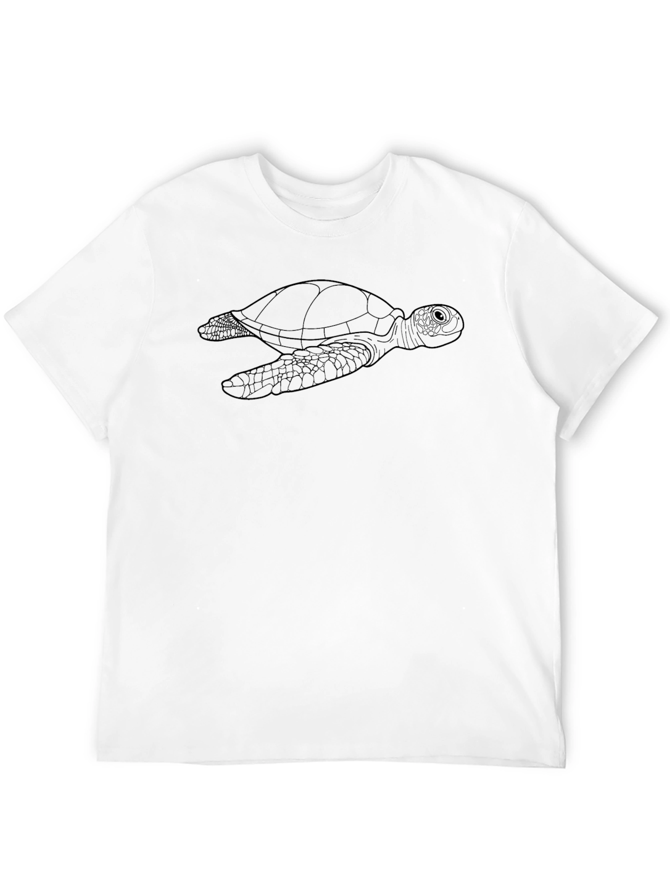 Black Sea Turtle Graphic Tee - Black Cotton Comfort view 12