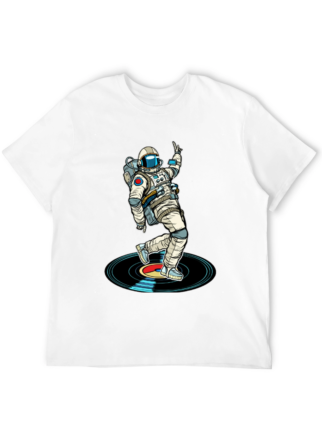 Black Astronaut DJ T-Shirt - Space Dance Music Tee view 12