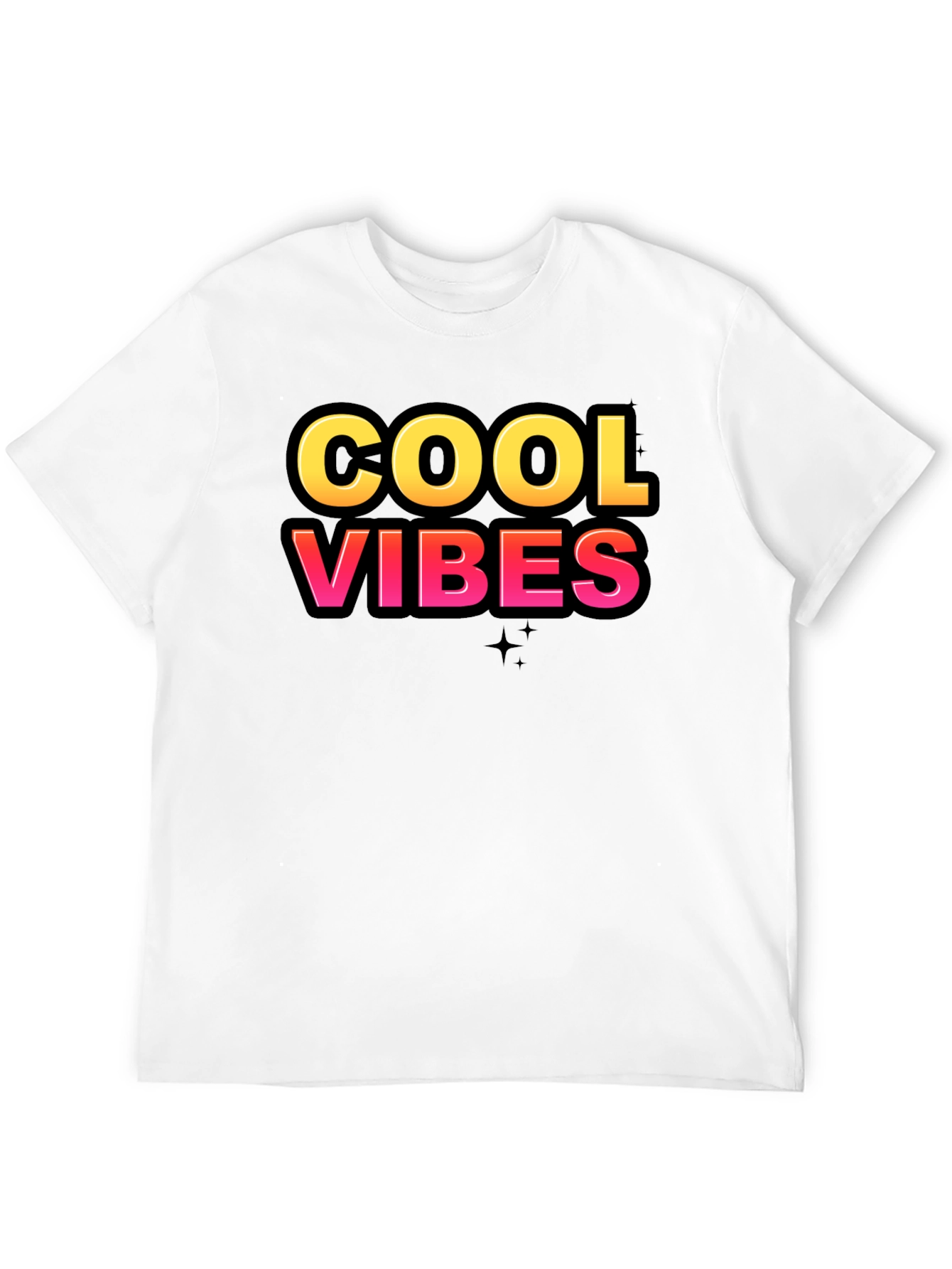 Black Cool Vibes Black Graphic Tee view 12
