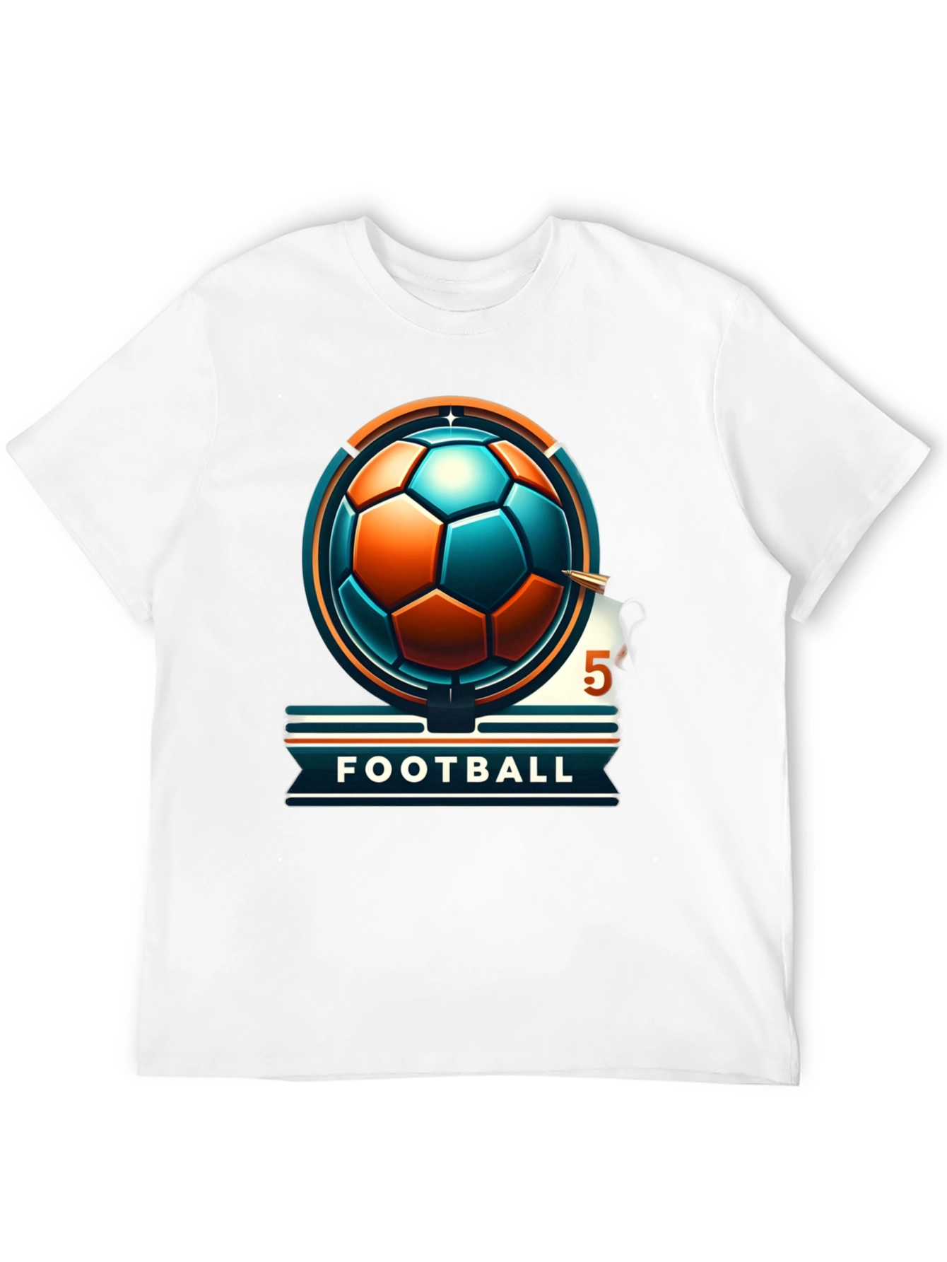 Black Football Graphic Tee - Stylish & Sporty Design view 12