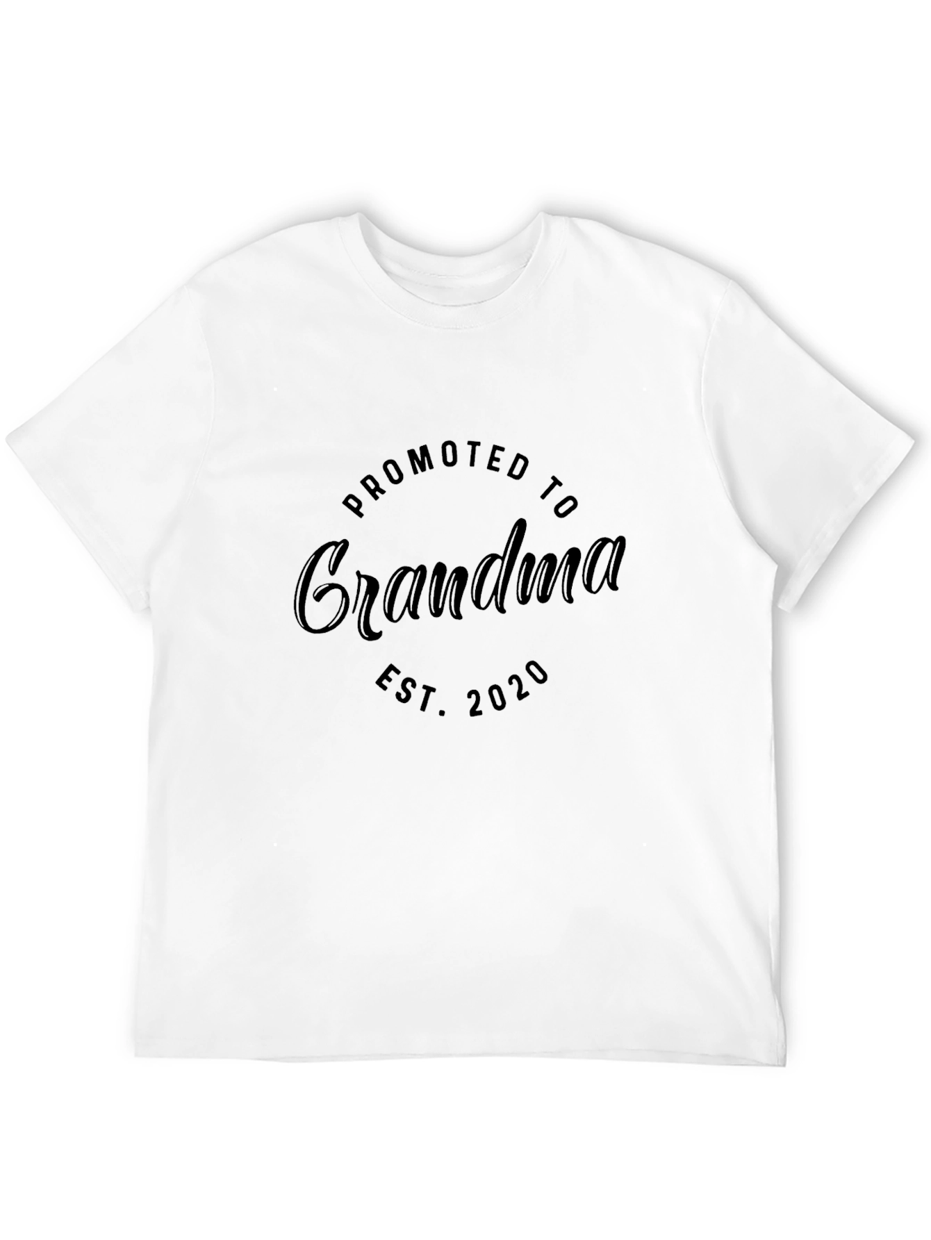 Black Promoted to Grandma EST. 2020 T-Shirt view 12
