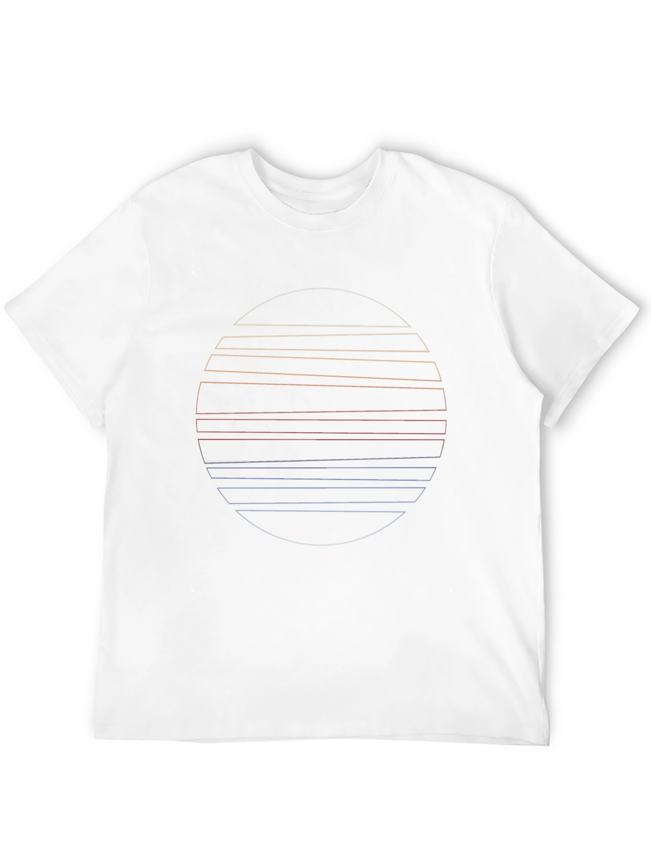 Black Retro Sunset Line Art Graphic T-Shirt view 12