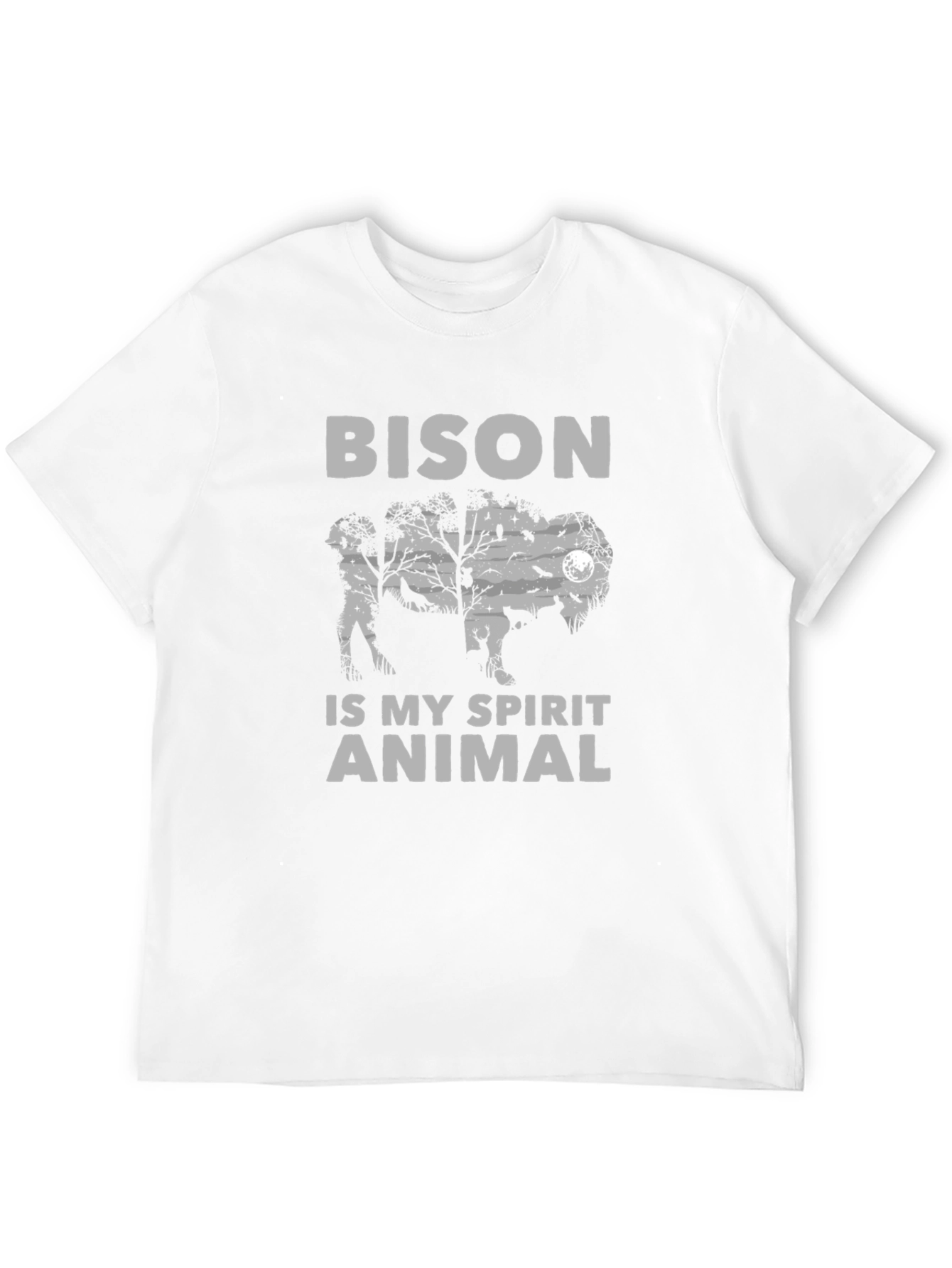 Black Bison Spirit Animal Graphic Tee - Soft Cotton Blend view 12