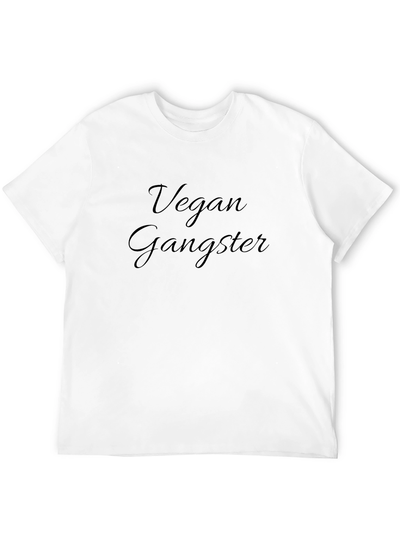 Black Vegan Gangster Graphic T-Shirt view 12