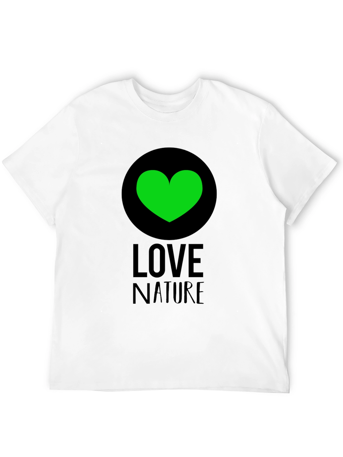Black Love Nature Green Heart Graphic Tee - Black view 12