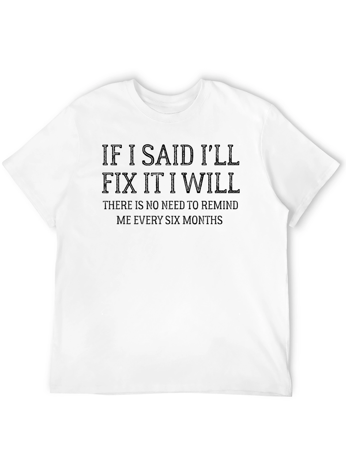 Black Funny "I'll Fix It" Black T-Shirt view 12