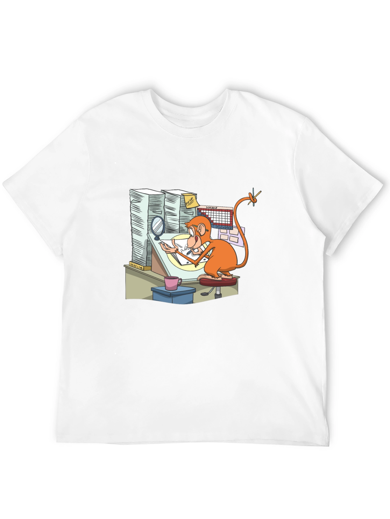 Cartoon Monkey T-Shirt - Creative Office Design - 12