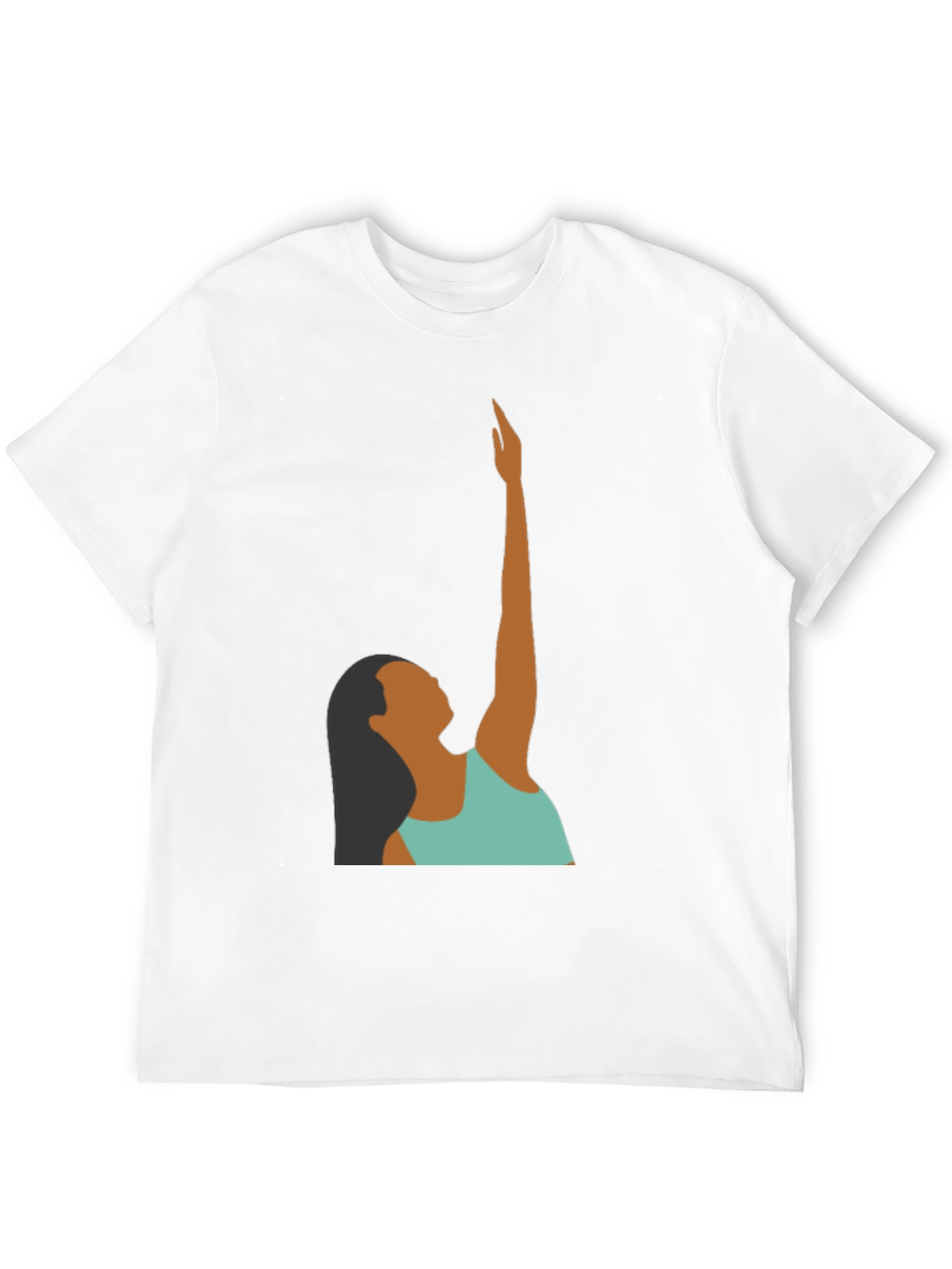 Woman Reaching Graphic Tee - Black - 12