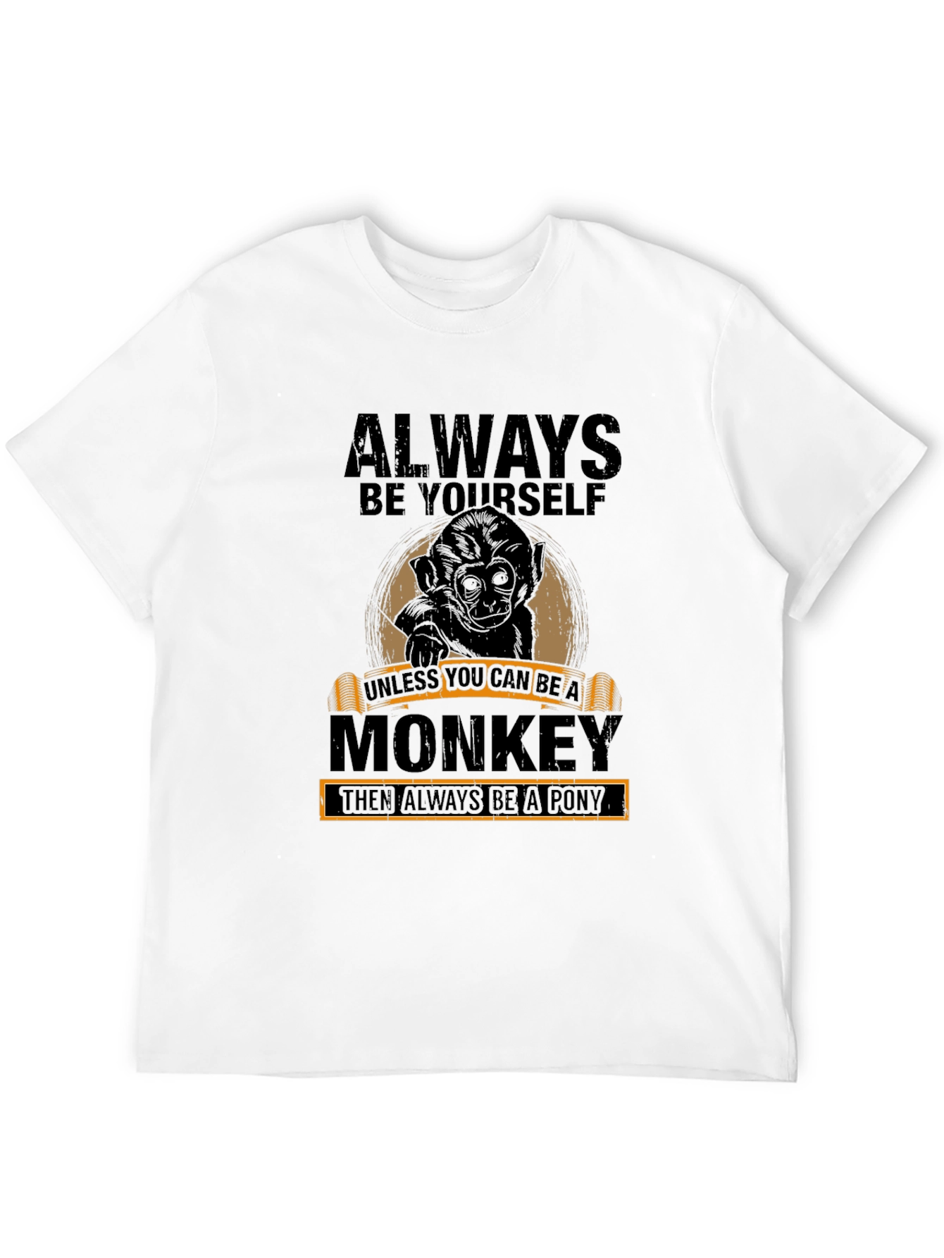 Black Always Be Yourself Monkey Graphic T-Shirt view 12