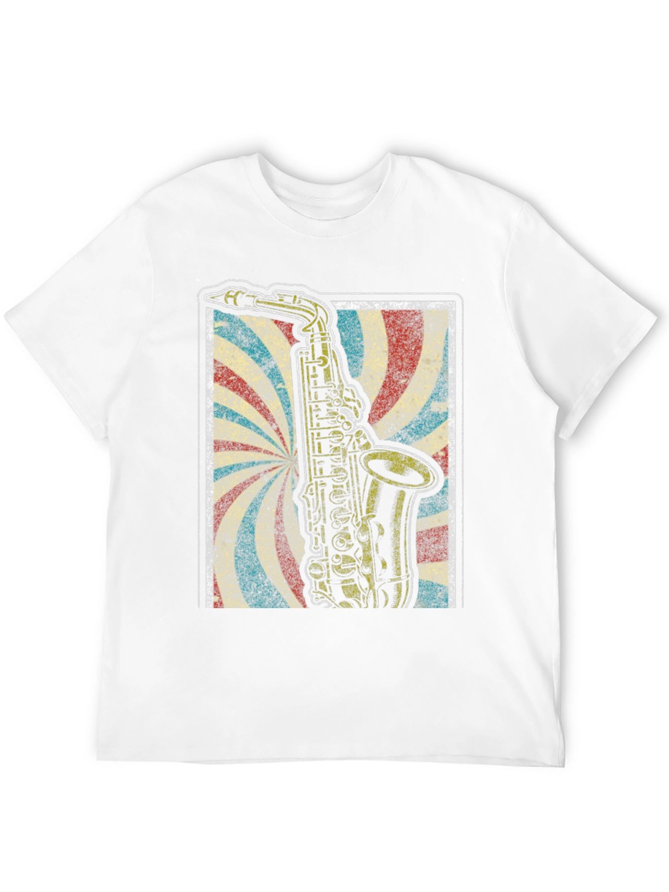 Black Retro Saxophone T-Shirt - Vintage Music Lover Tee view 12