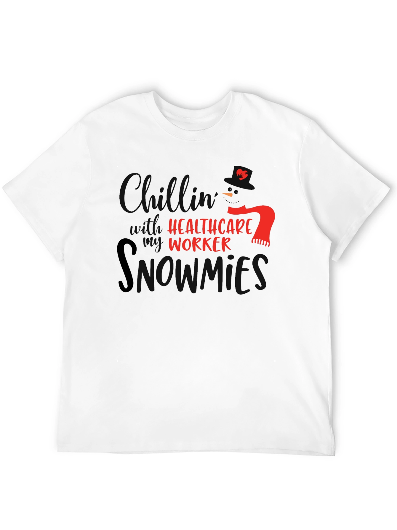 Healthcare Worker Snowman T-Shirt - 12
