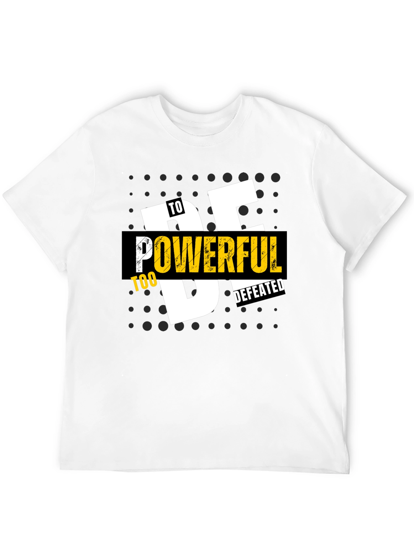 Black Be Powerful T-Shirt - Black Graphic Tee for Men view 12