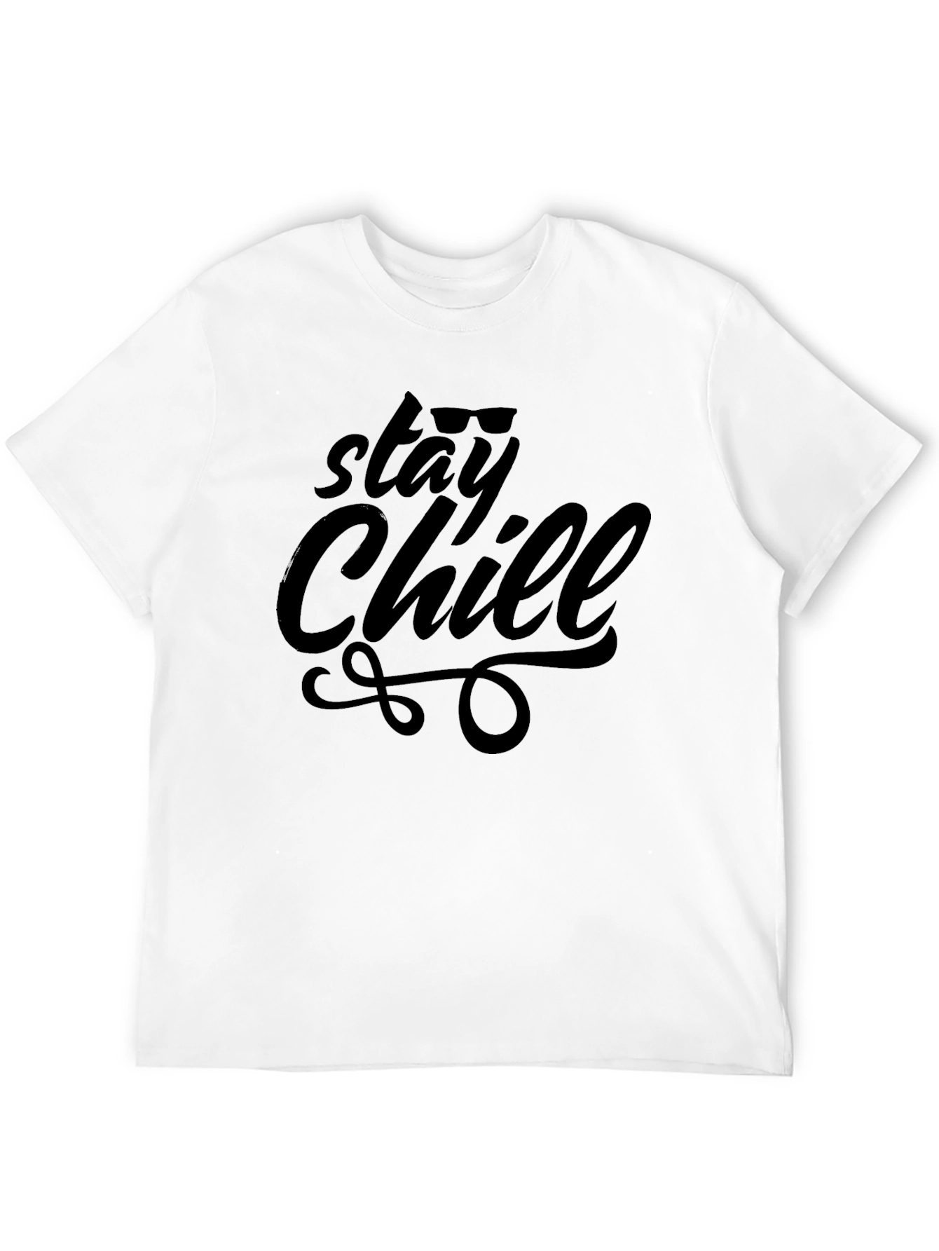 Black Stay Chill Graphic Tee - Trendy Relaxed Vibe view 12