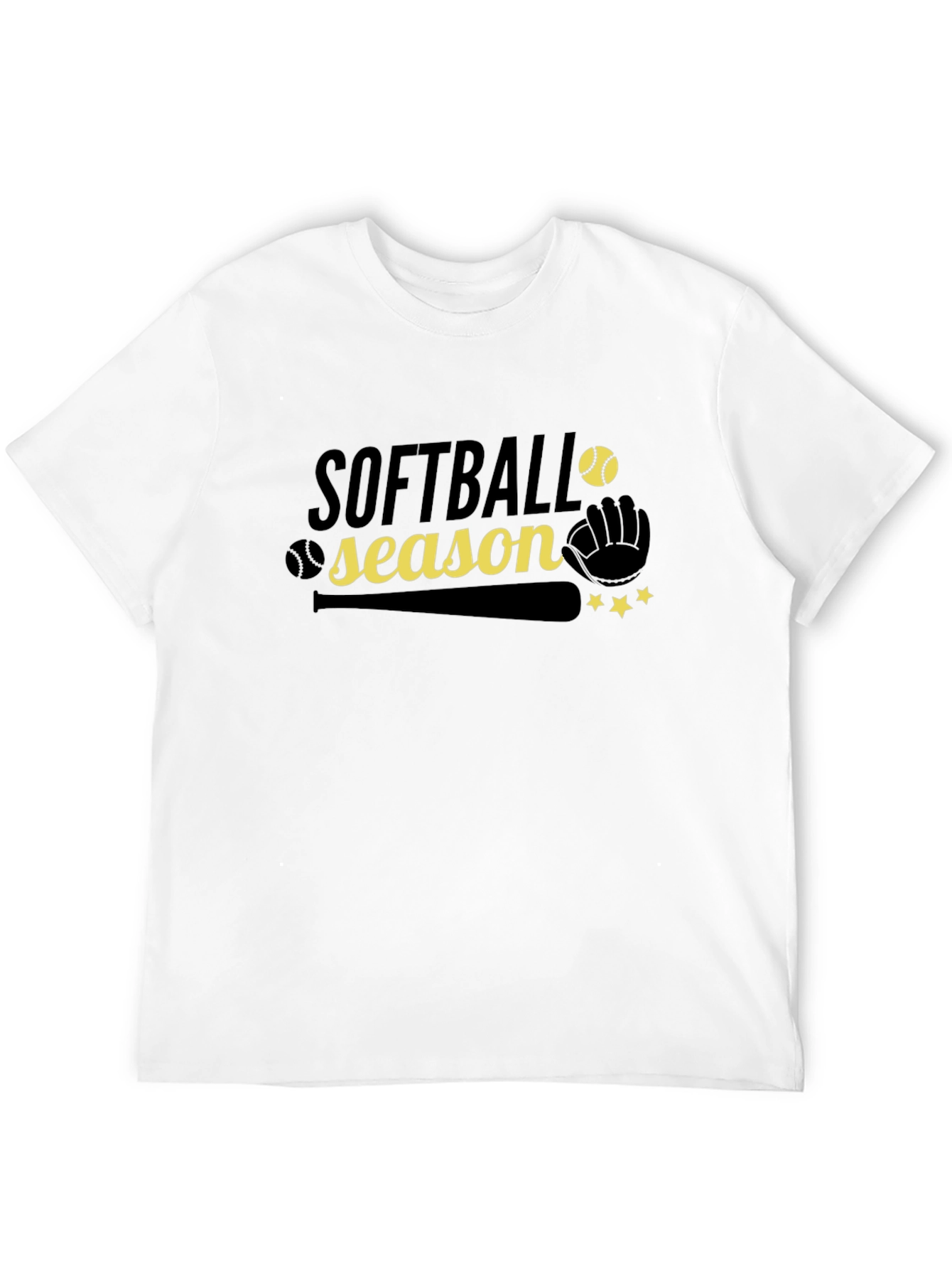 Black Softball Season Graphic Tee - Black view 12