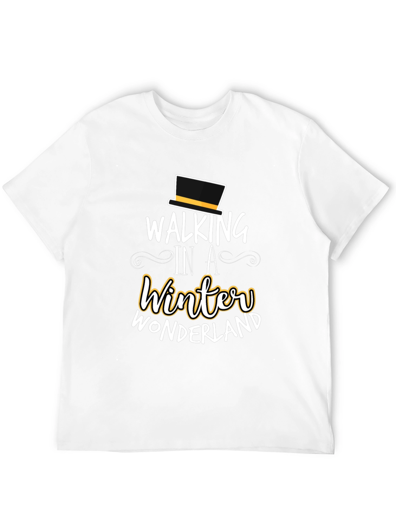 Black Walking in a Winter Wonderland Graphic Tee view 12