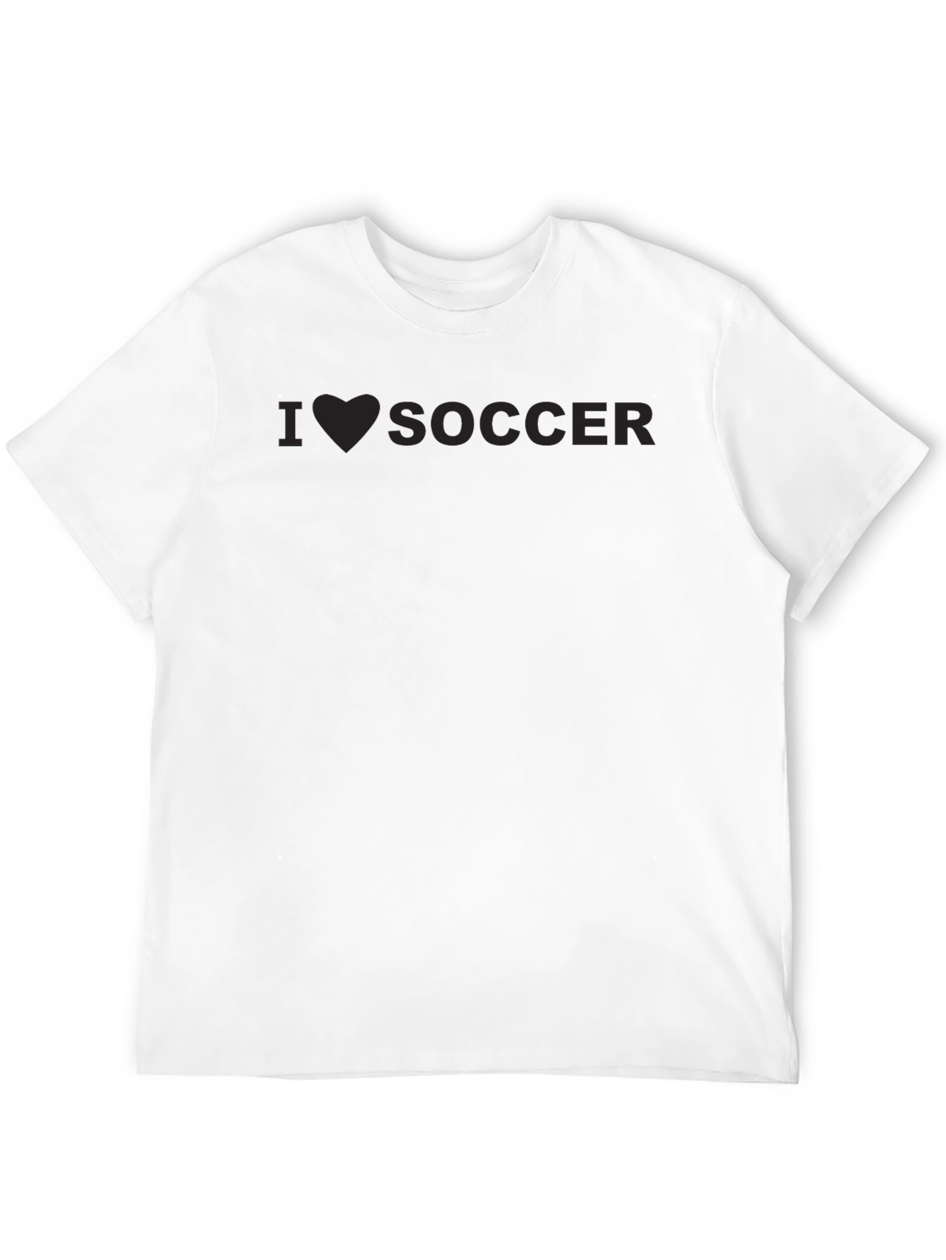 Black I Heart Soccer T-Shirt - Black Crew Neck Tee view 12