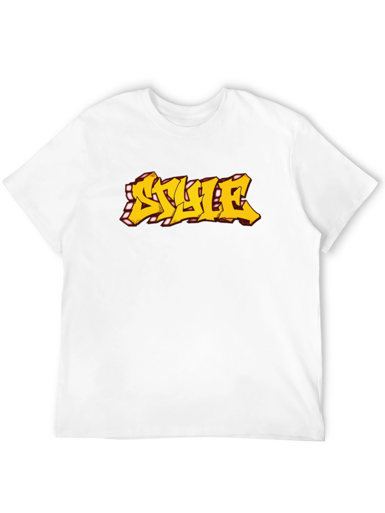 Black Urban Style Graphic Tee - Graffiti Font Black T-Shirt view 12