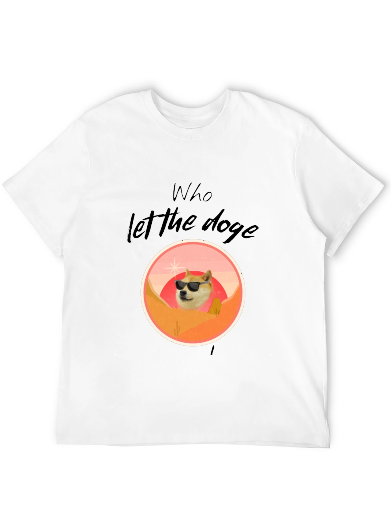 Black Who Let The Doge Out T-Shirt view 12