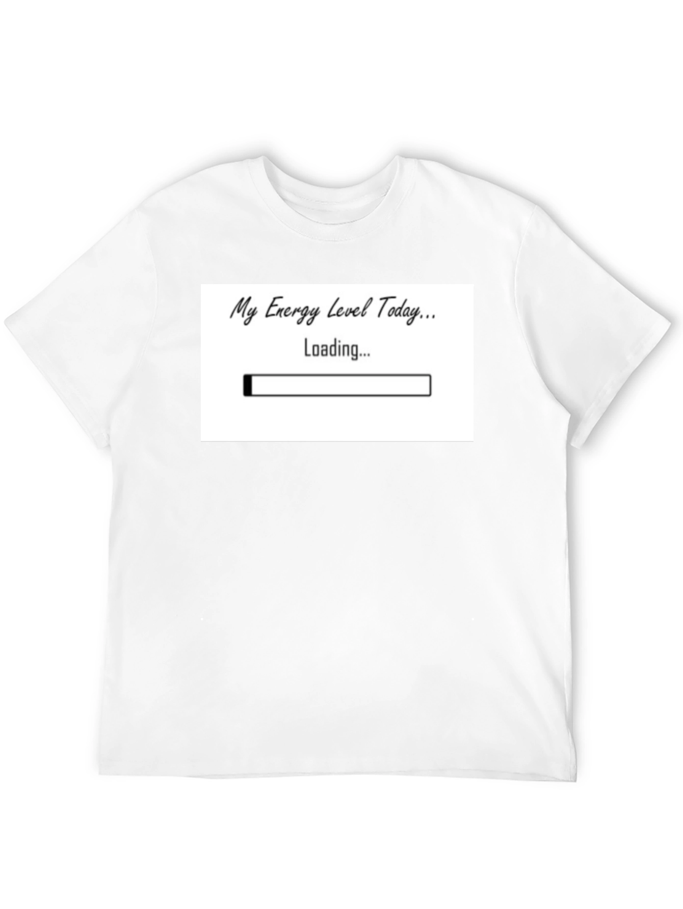 Black My Energy Level Today Loading Funny T-Shirt view 12