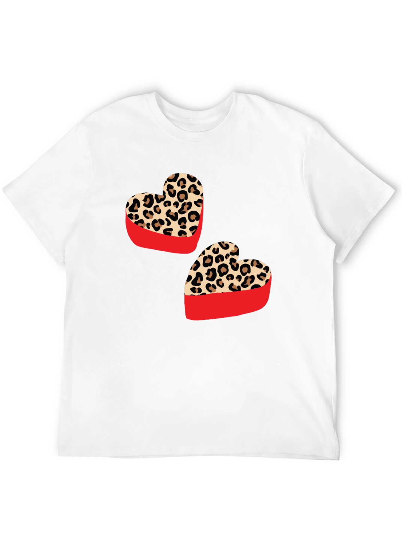 Black Leopard Heart Graphic Tee - Stylish Valentine's Day Shirt view 12