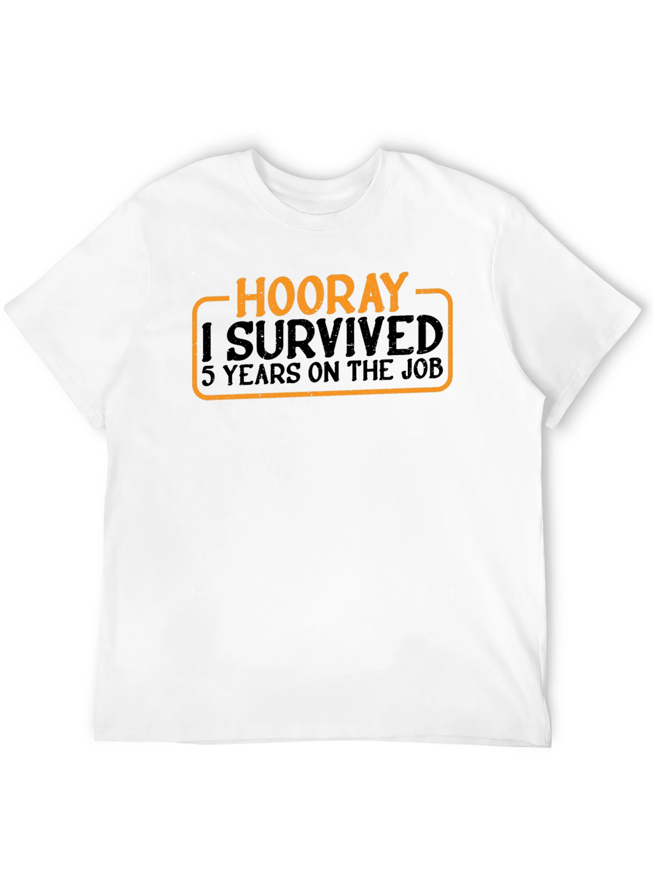 Black Hooray I Survived 5 Years T-Shirt view 12