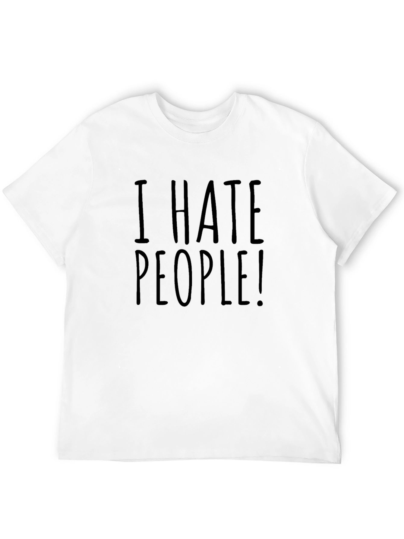 Black I Hate People Graphic Tee - Sarcastic Humor T-Shirt view 12