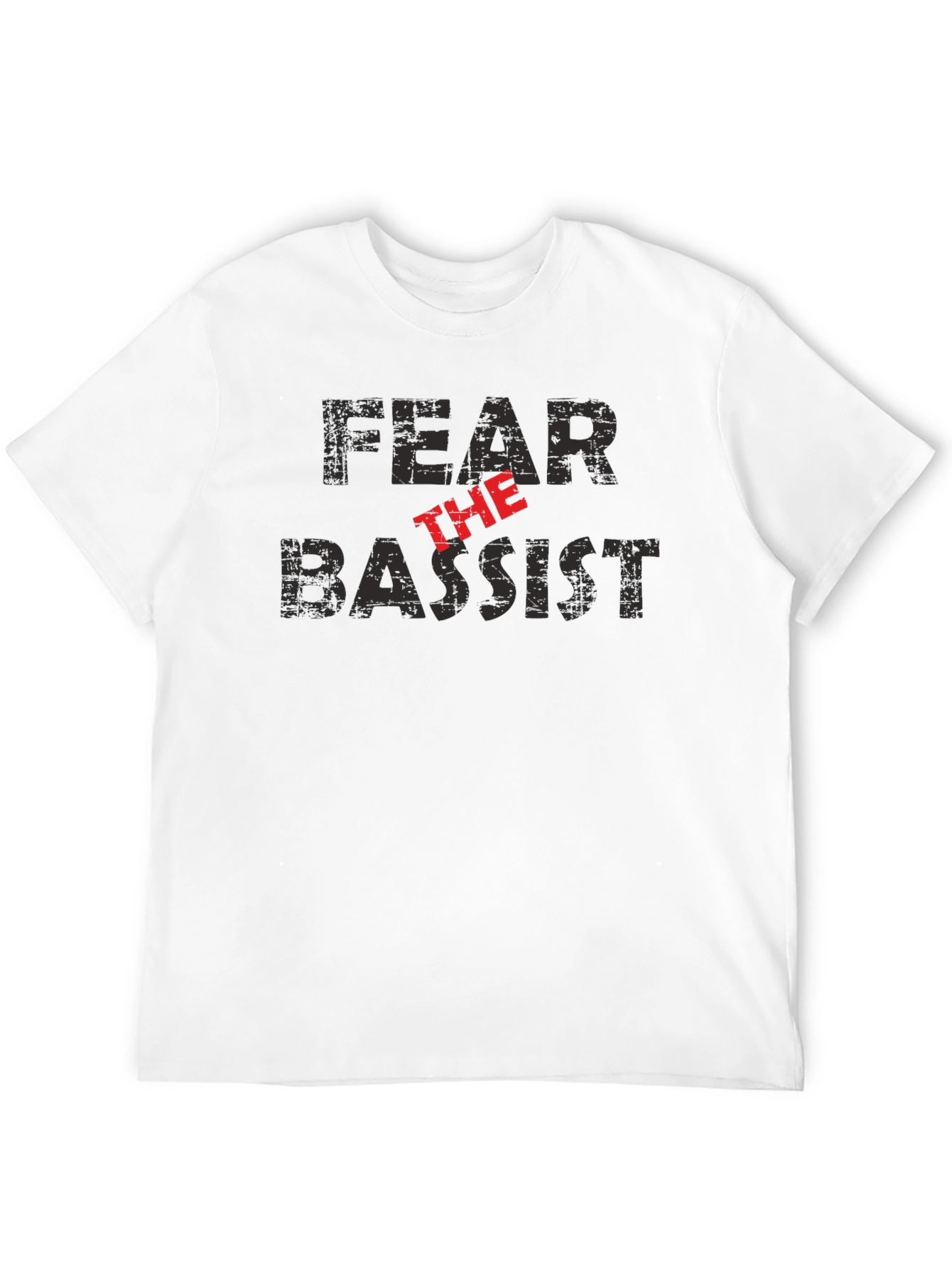 Black Fear the Bassist Black Graphic T-Shirt view 12