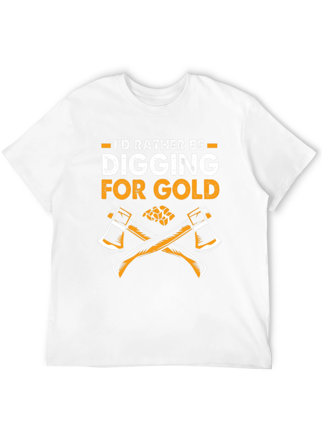 Black Digging for Gold T-Shirt: Axe & Gold Miner Tee view 12