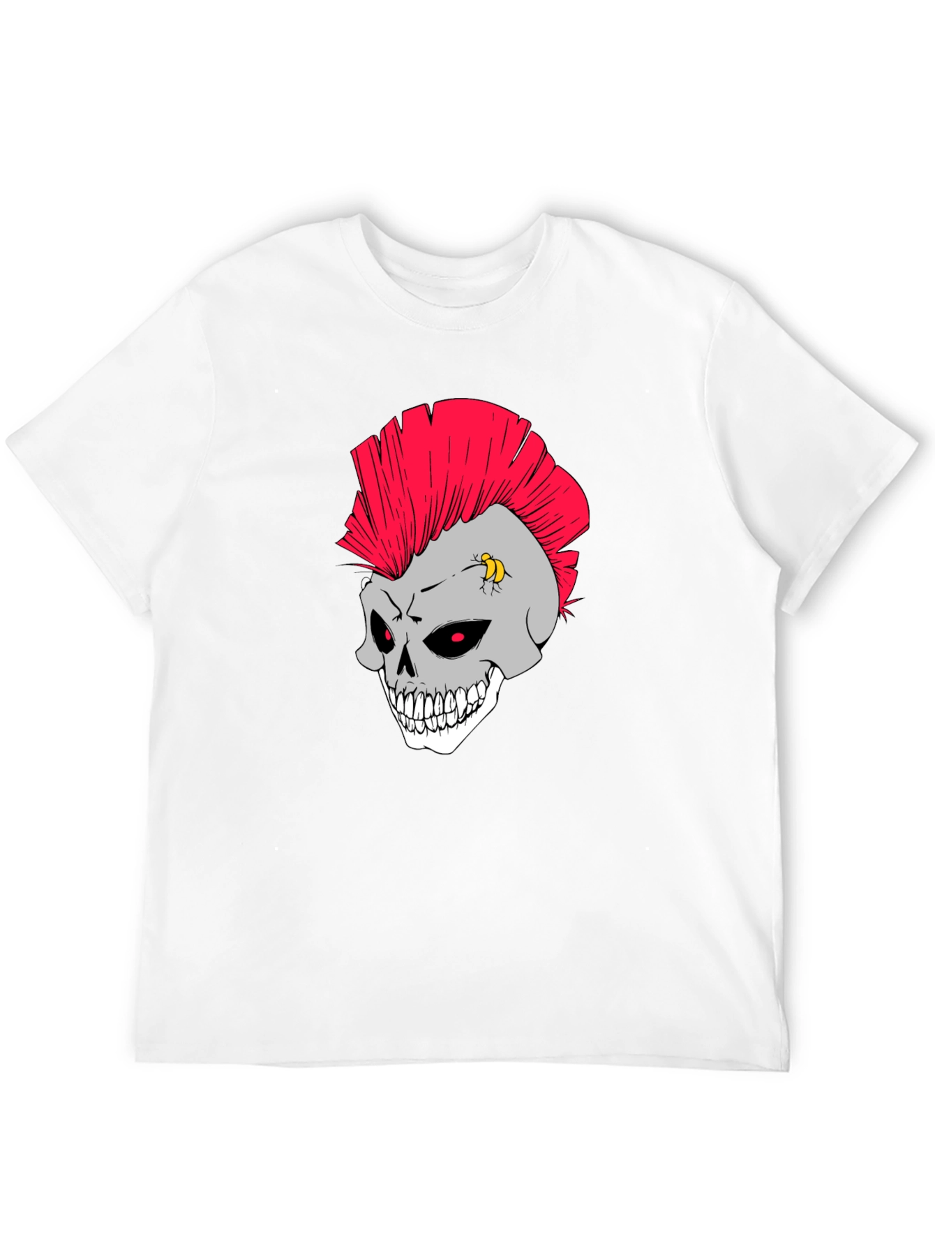 Black Skull Punk Rocker T-Shirt view 12