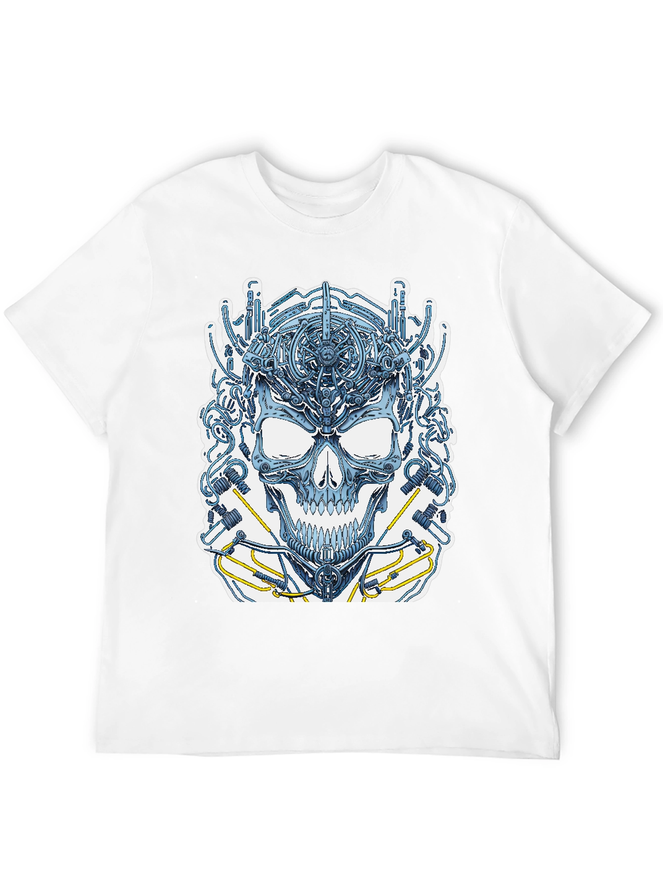 Black Cyber Skull T-Shirt view 12