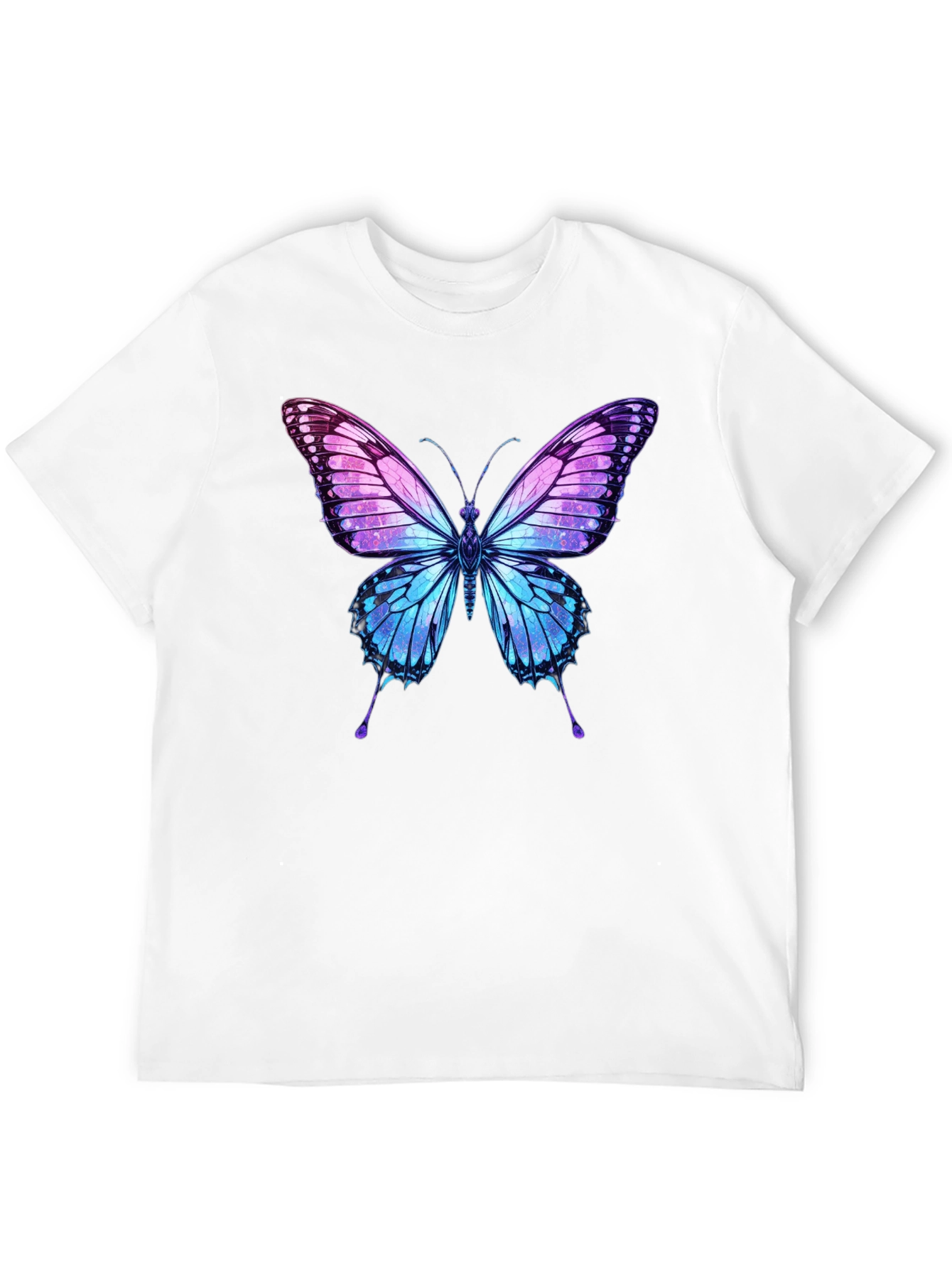 Black Butterfly Graphic Print Men's T-Shirt view 12
