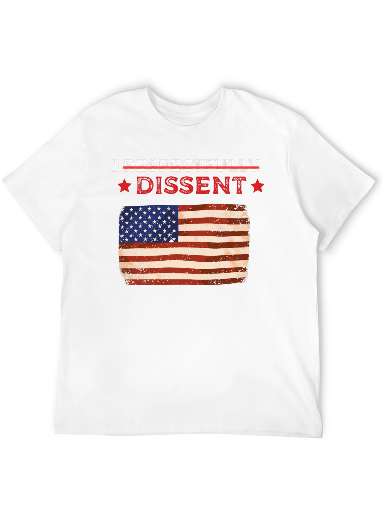 Black Respectfully Dissent USA Flag Graphic Tee view 12